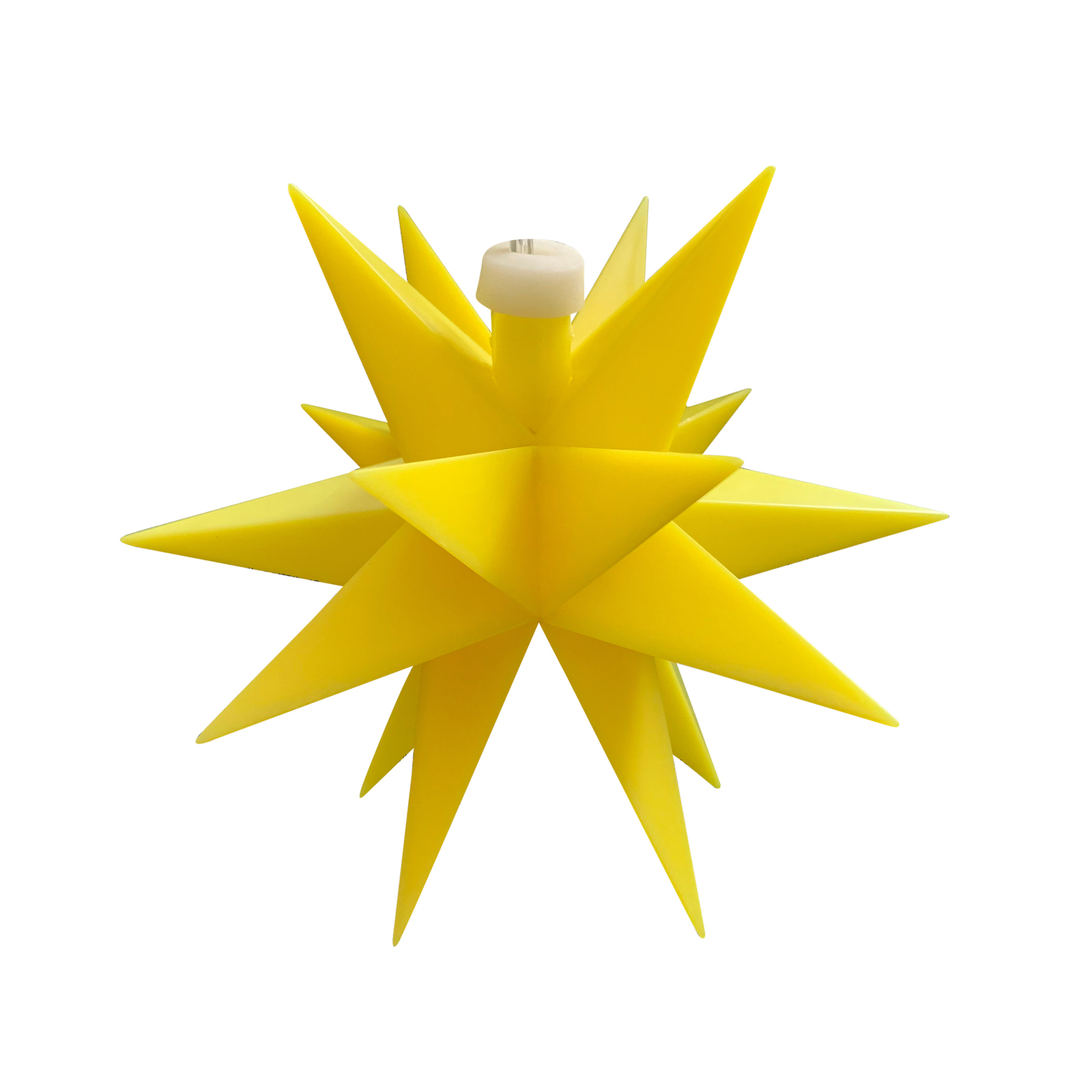 LED-Stern außen, Trafo 18-Zacker, Ø 12 cm gelb