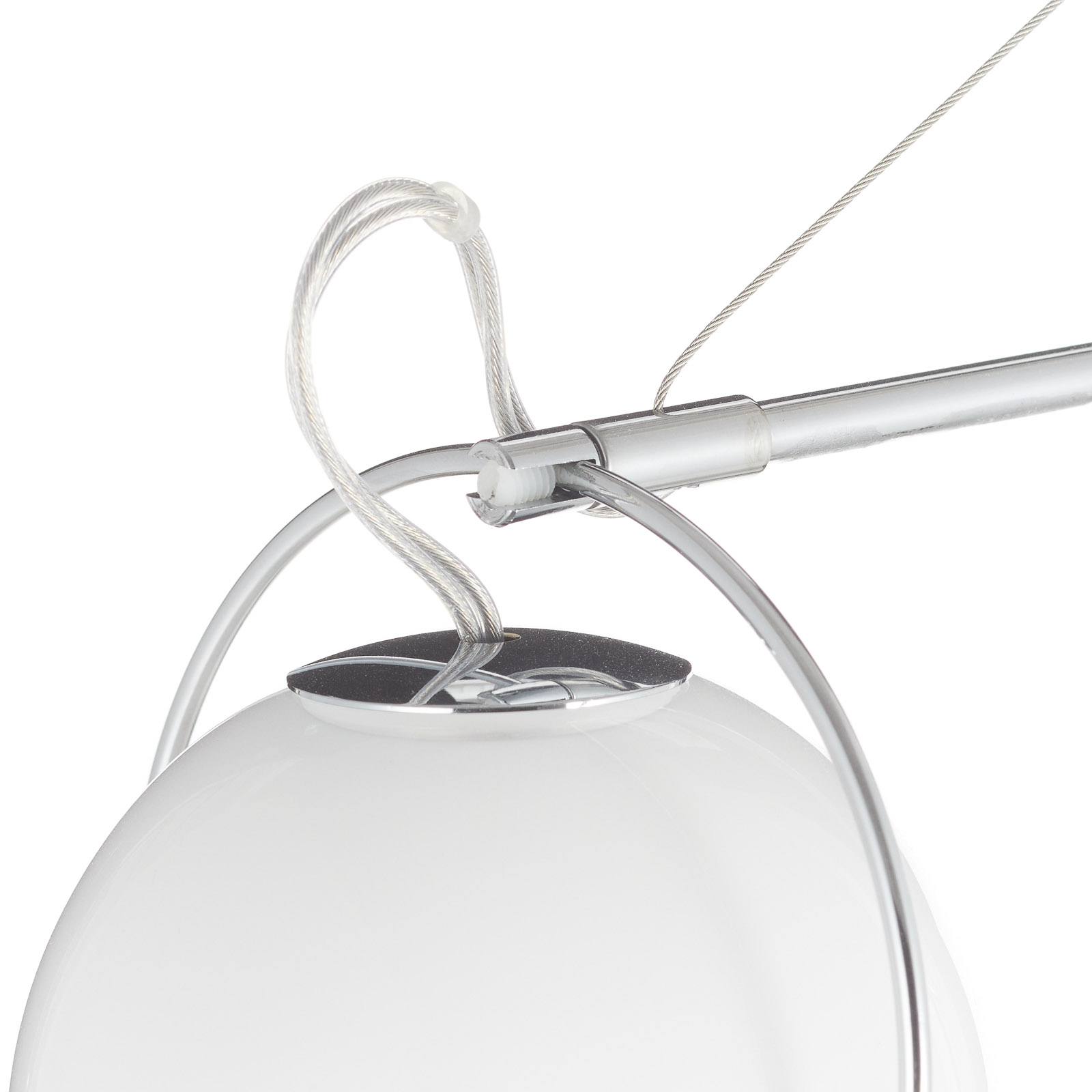 Fabbian Beluga white wandlamp 1-lamp ausladend