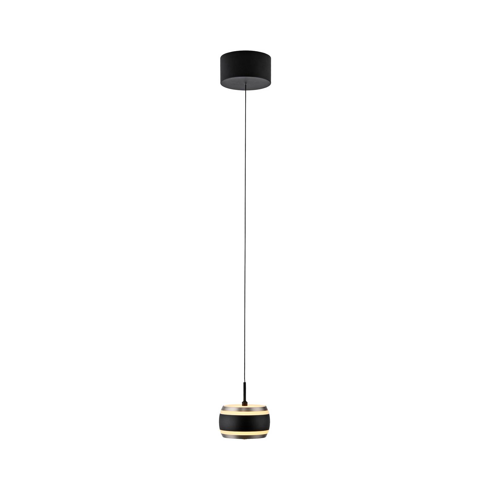 Żyrandol LED PURE Falling Rings, czarna, Ø 13 cm, CCT