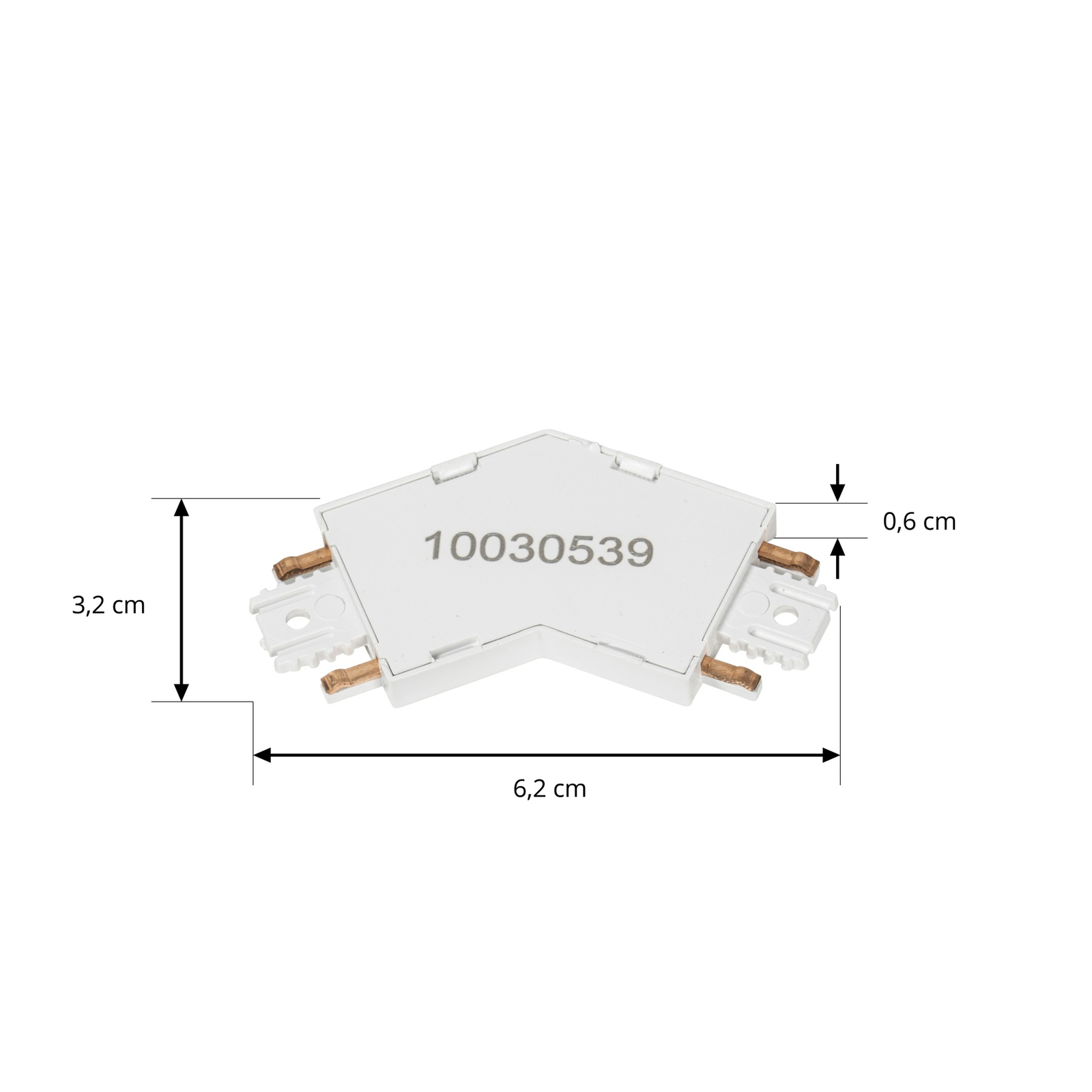 Lindby connecteur Lumaro, blanc, 135°, plastique