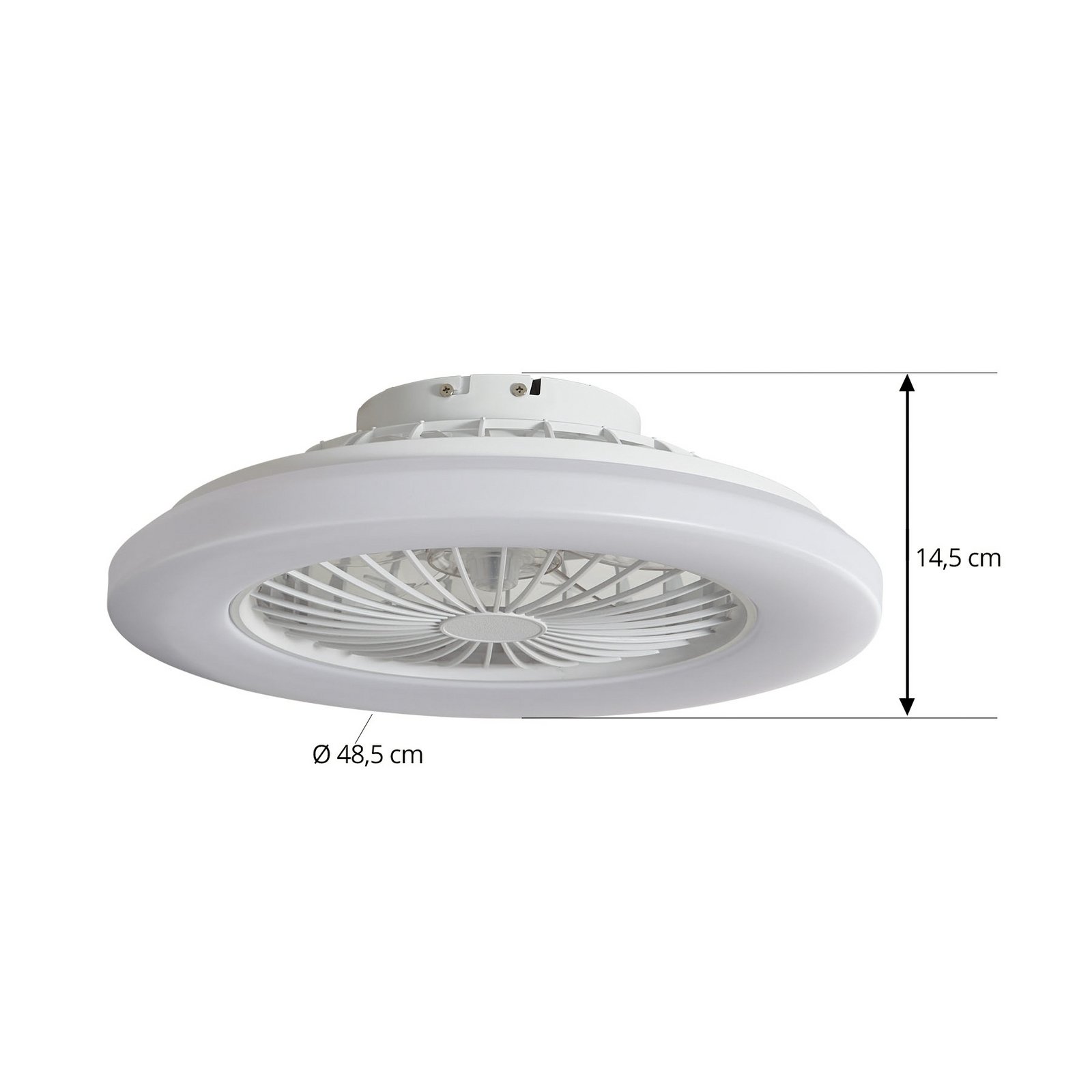 Vedin LED stropni ventilator, Ø 49 cm, bijeli, CCT - Lindby