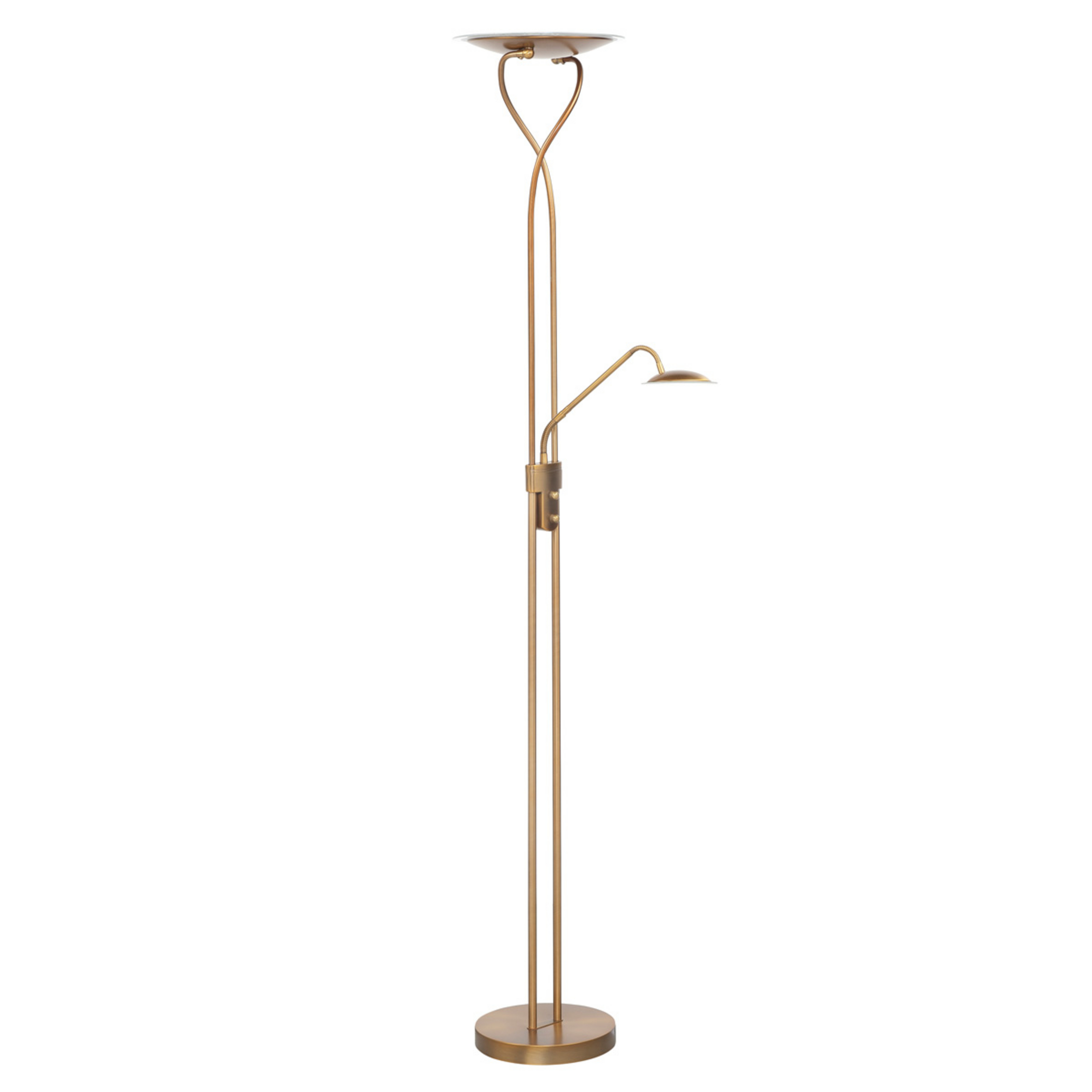 Empoli - LED-uplight i bronse med leselampe i taket