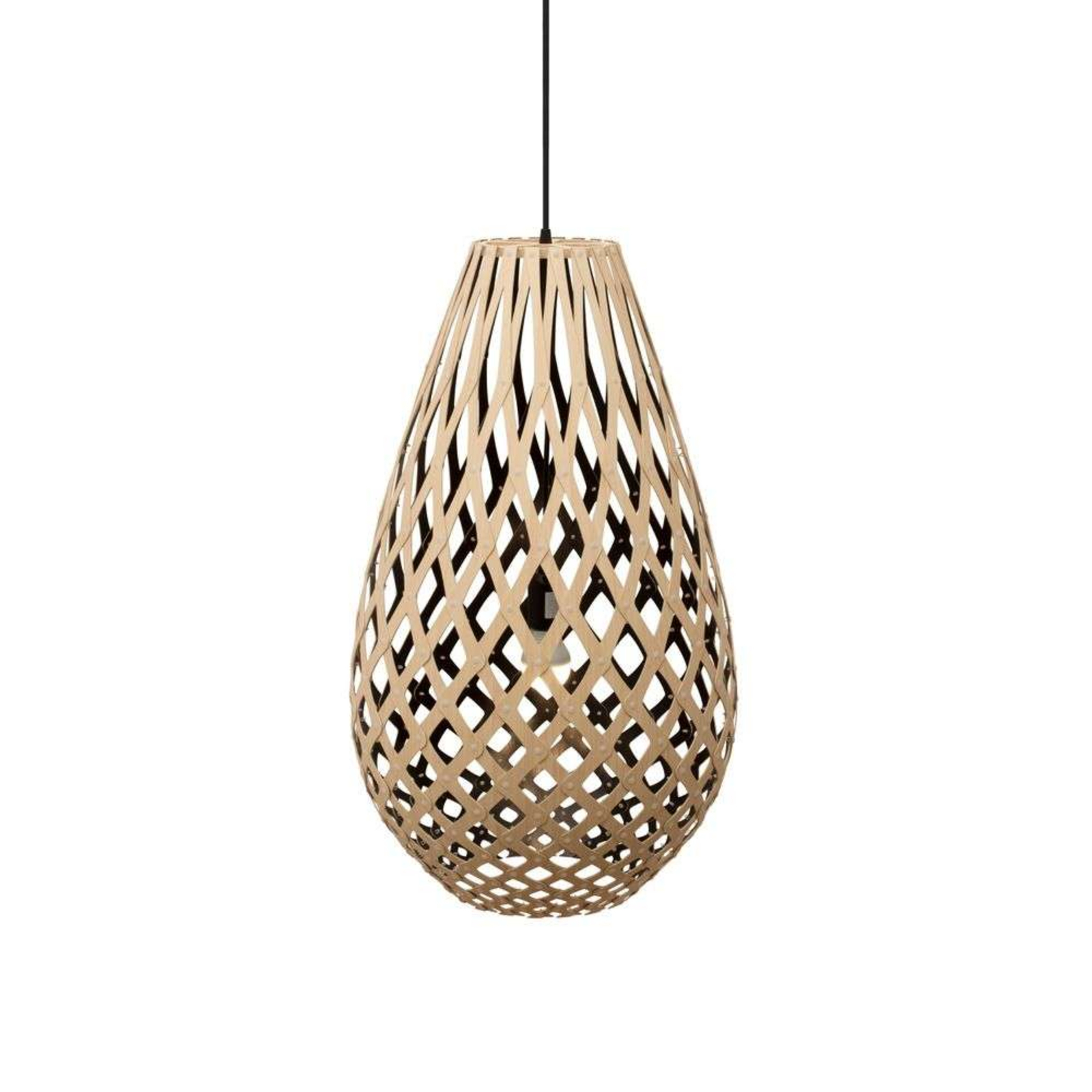 Koura Taklampa H120 1 Sida Svart - David Trubridge