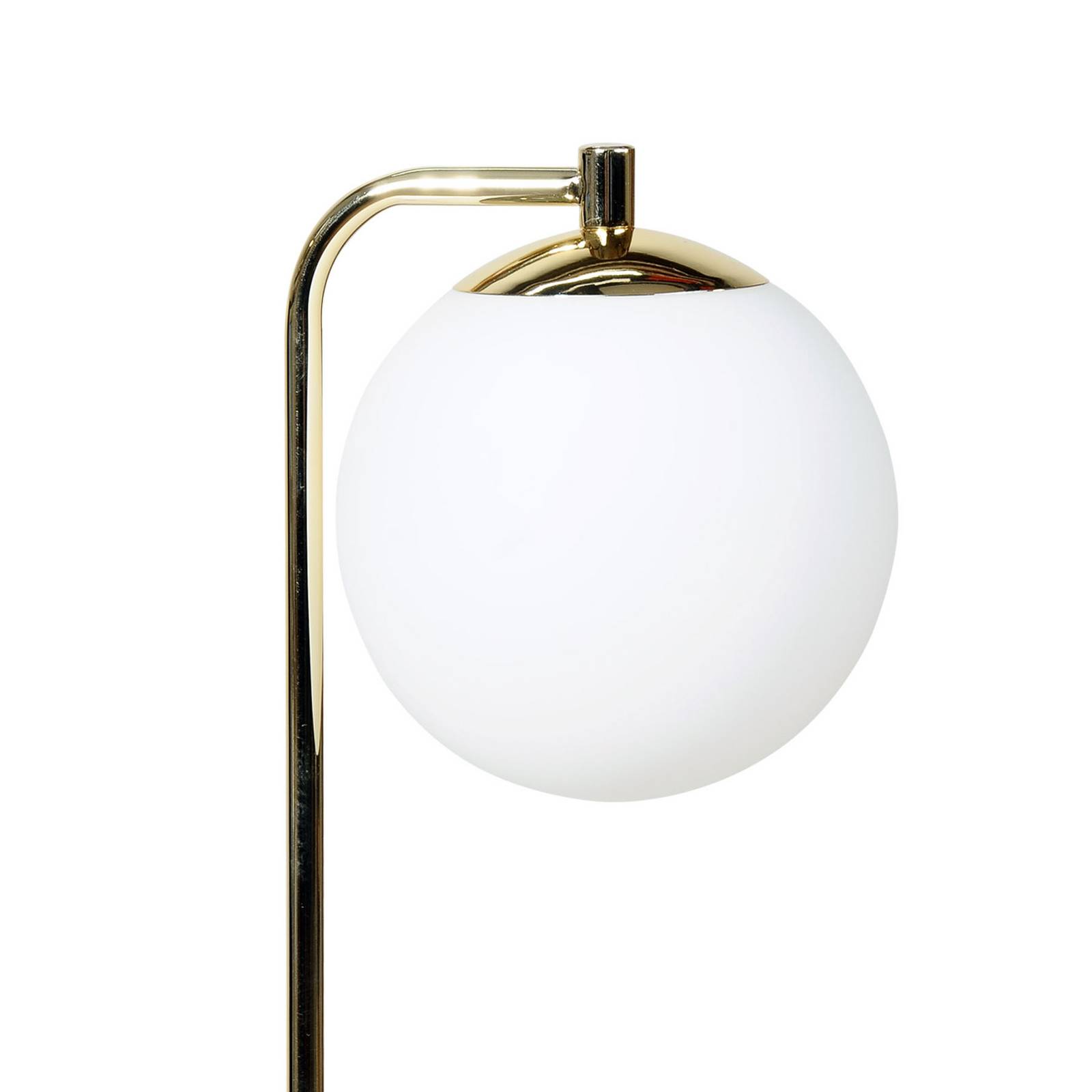 Tischleuchte Rico, Glas/Metall, gold/weiß, Höhe 36 cm günstig online kaufen