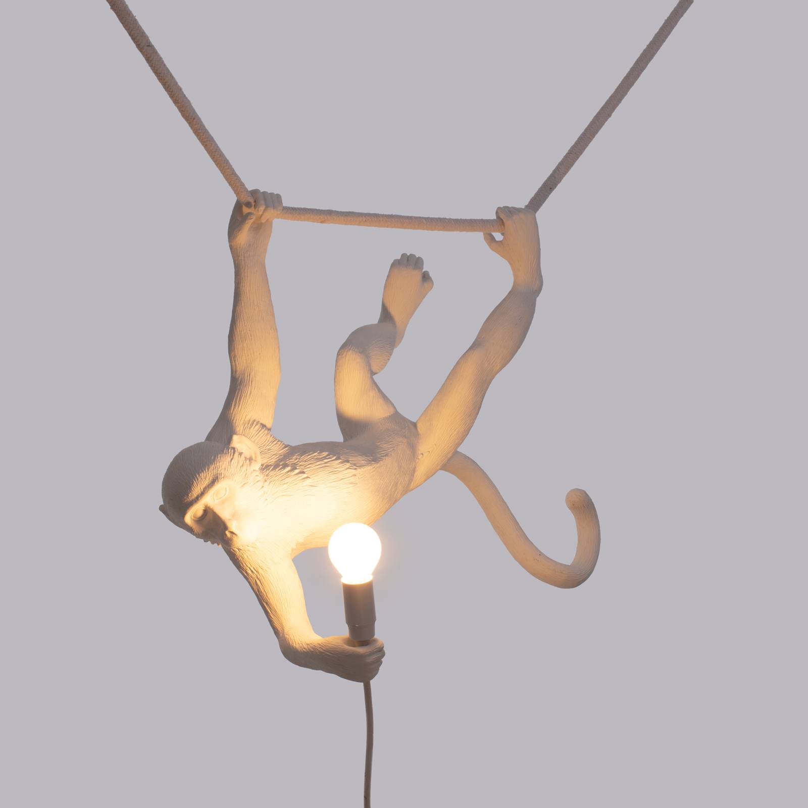 Lampa wisząca LED Monkey Lamp biała wisząca