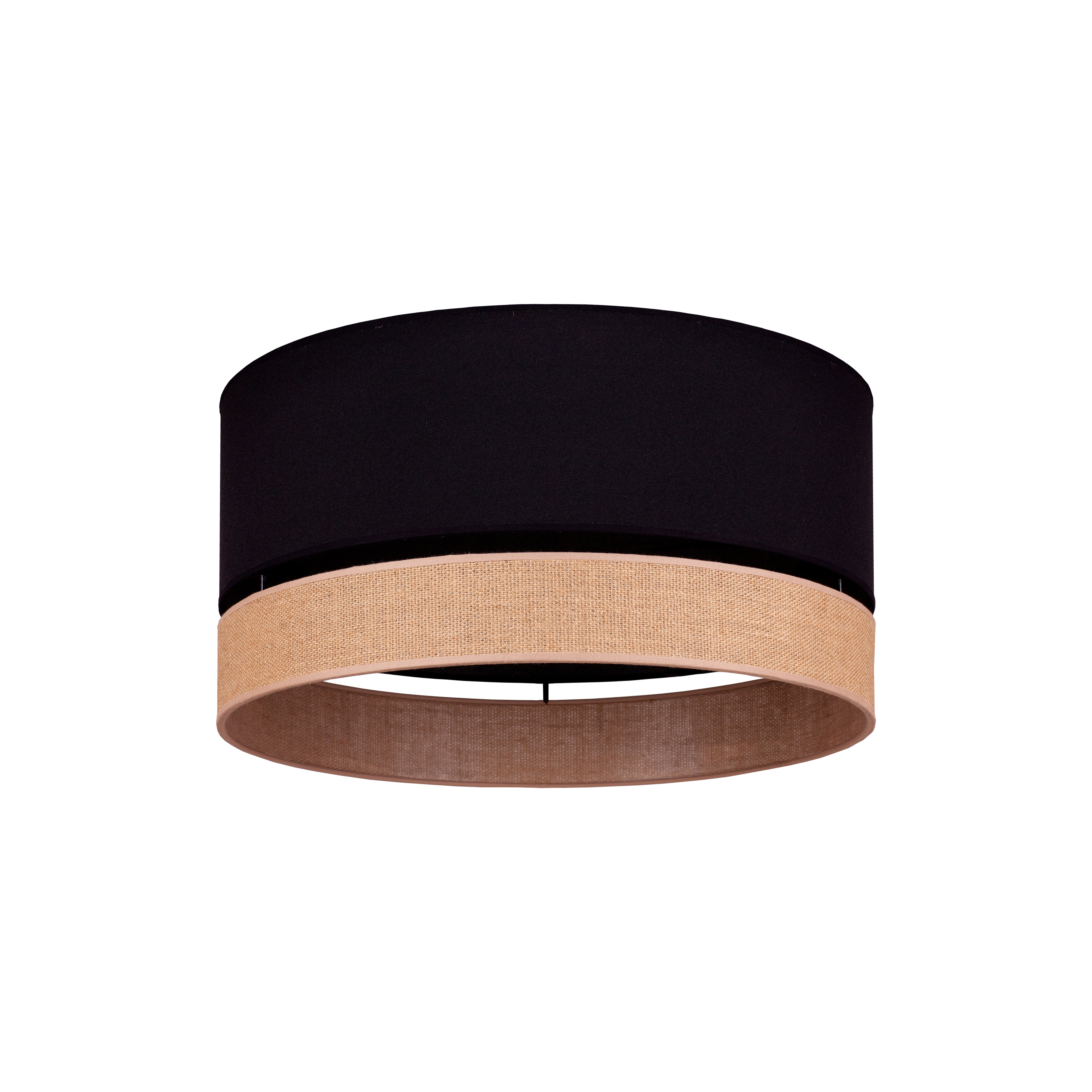 Euluna Levo Deckenleuchte, Ø 60 cm, jute/schwarz