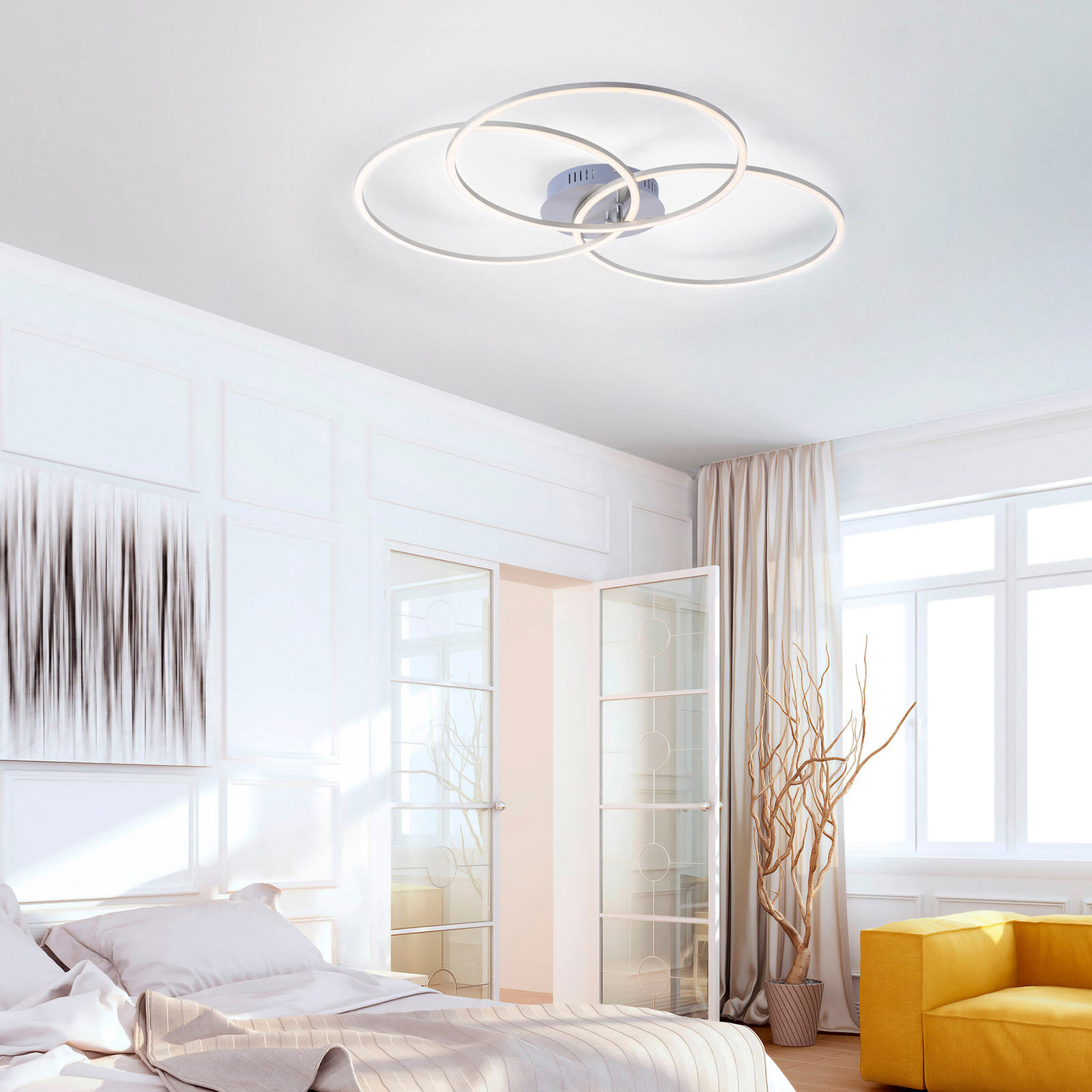Jago - Ronde Industriële Plafondlamp Met Lampenkap - 31cm Metaal Voor Woonkamer Slaapkamer In Retro Vintage Design E27 60w Zwart Goud