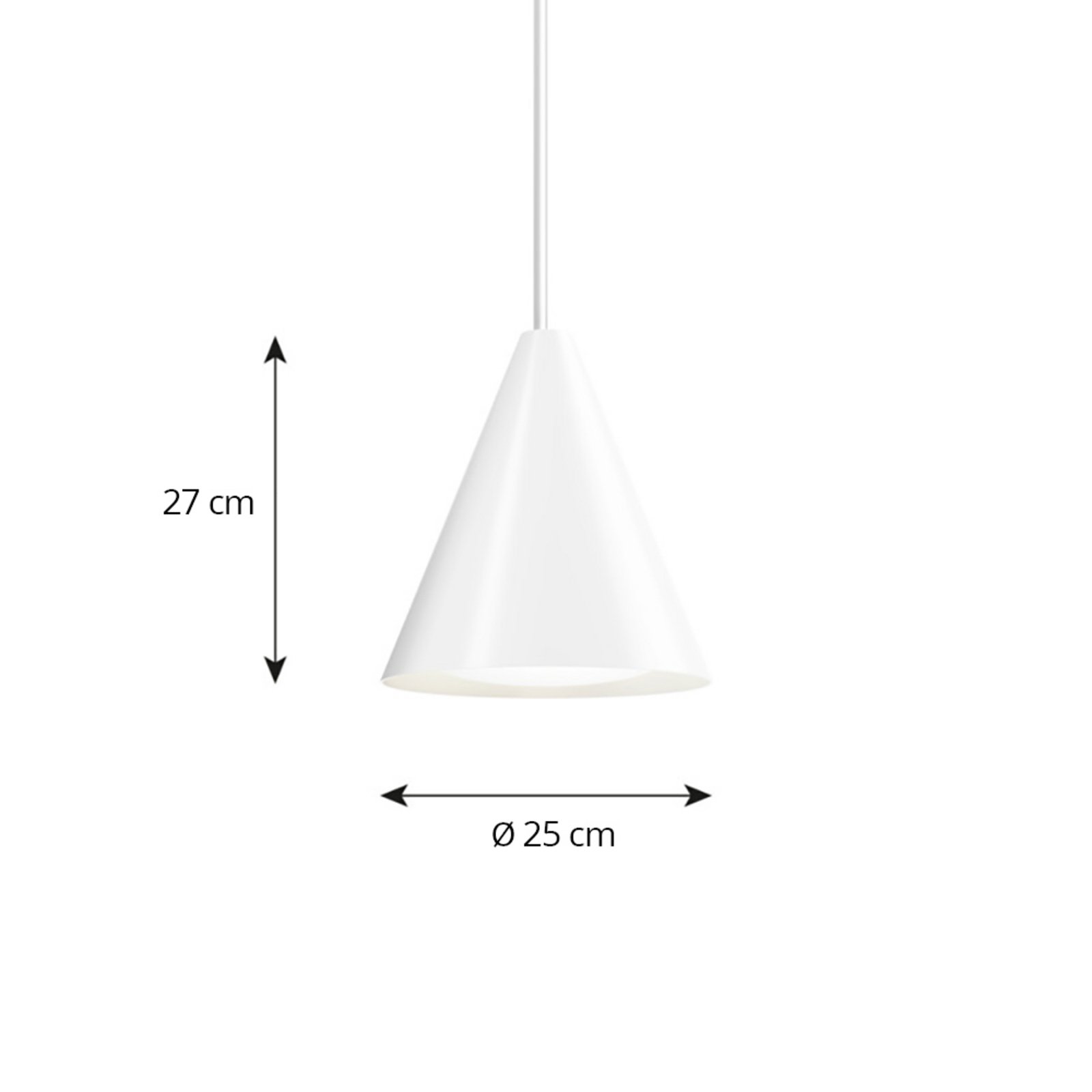 Keglen 250 LED Pendel Hvid - Louis Poulsen