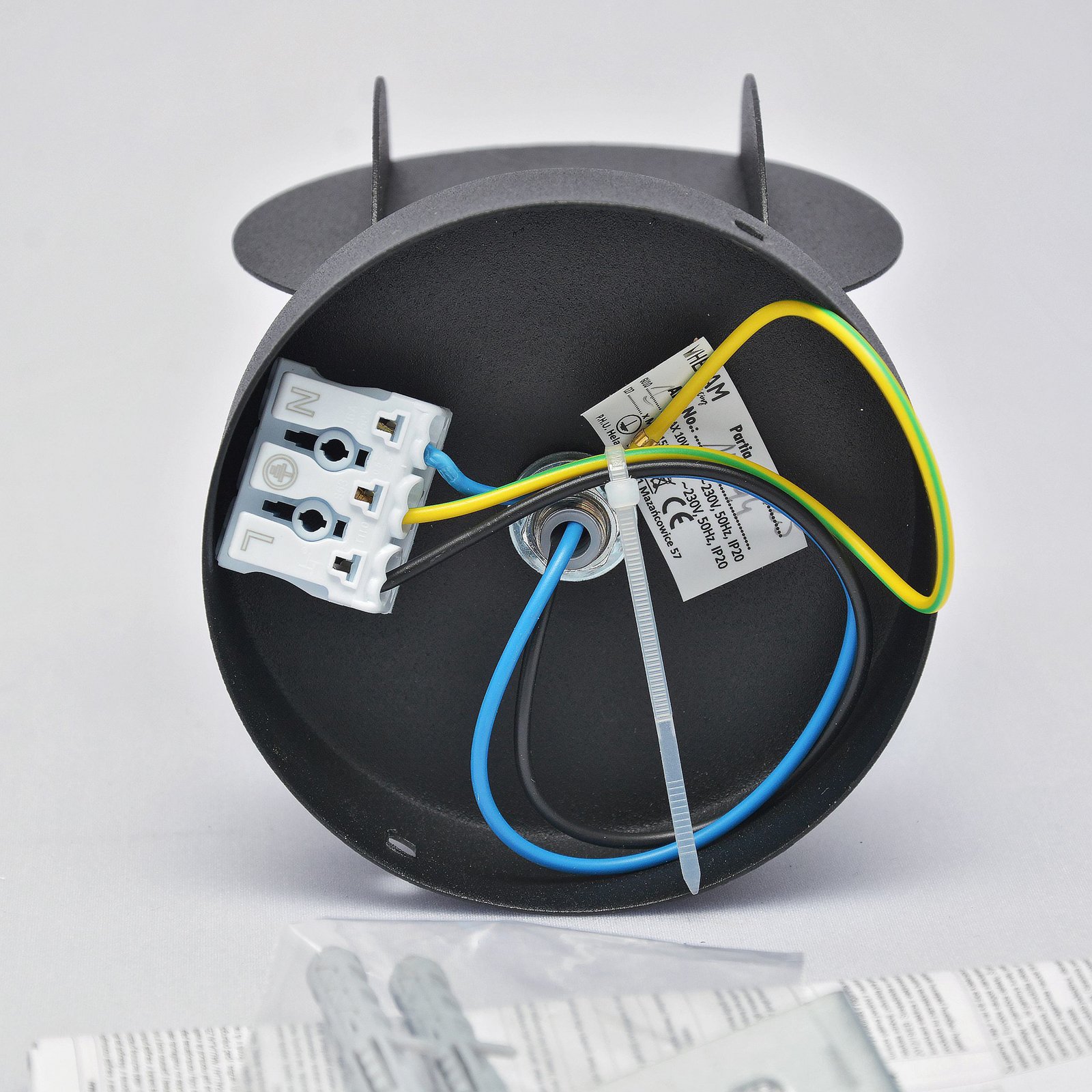 GAMBIT laevalgusti, must, Ø 10 cm, metall, GU10 LED