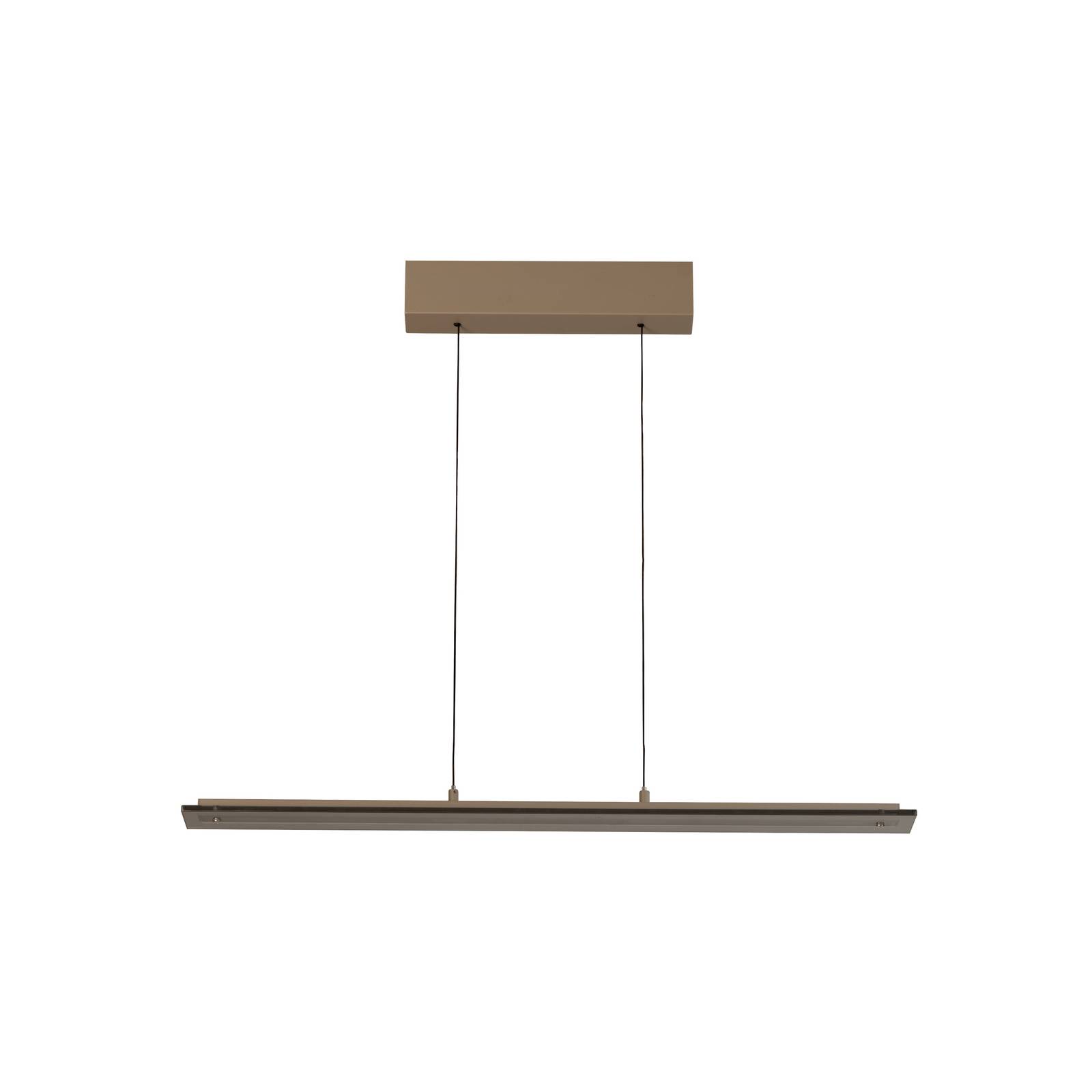 LED-Hängelampe Torvi, greige/rauchgrau, 88 cm, Metall/Glas günstig online kaufen