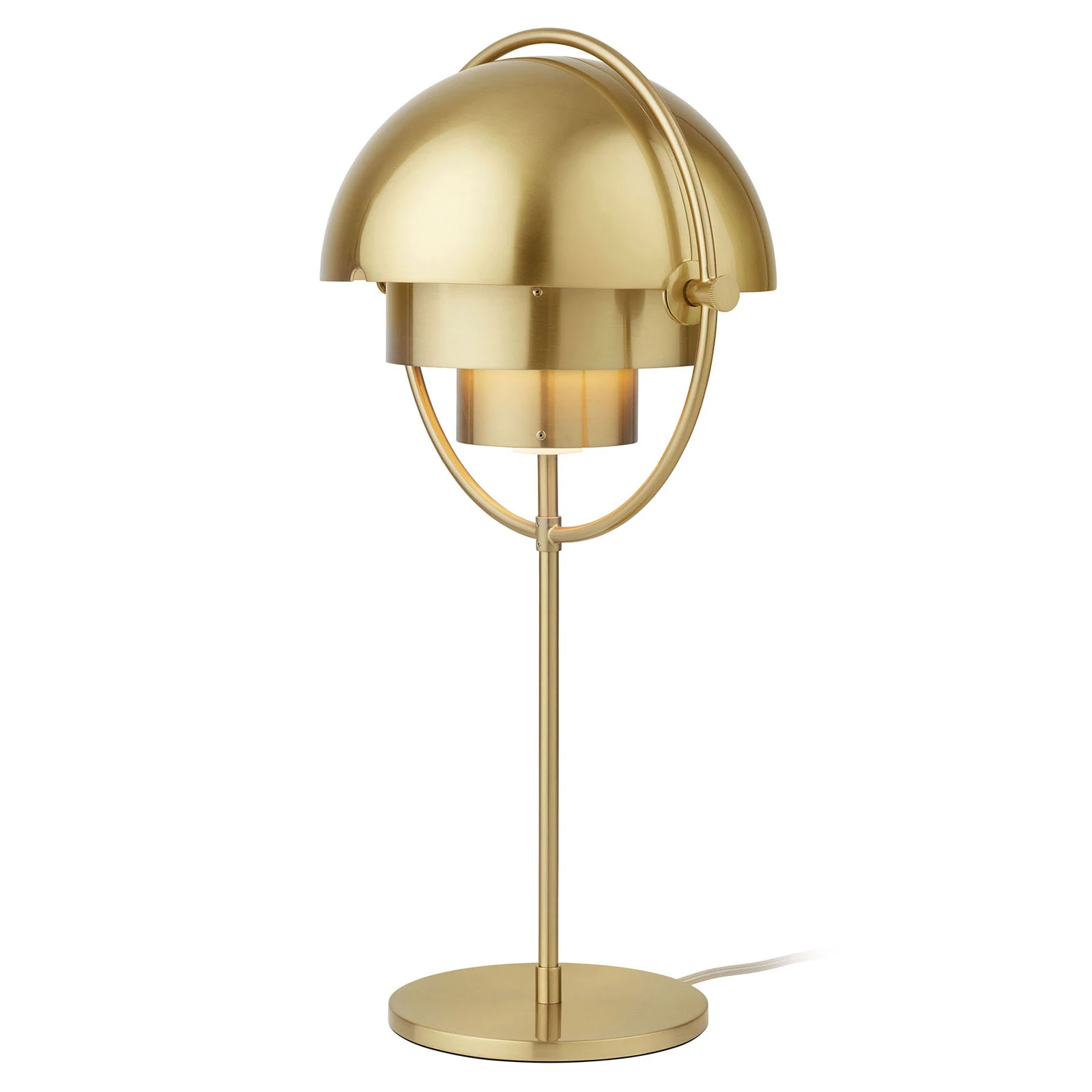 Stolná lampa GUBI Multi-Lite, výška 50 cm, mosadz/mosadz