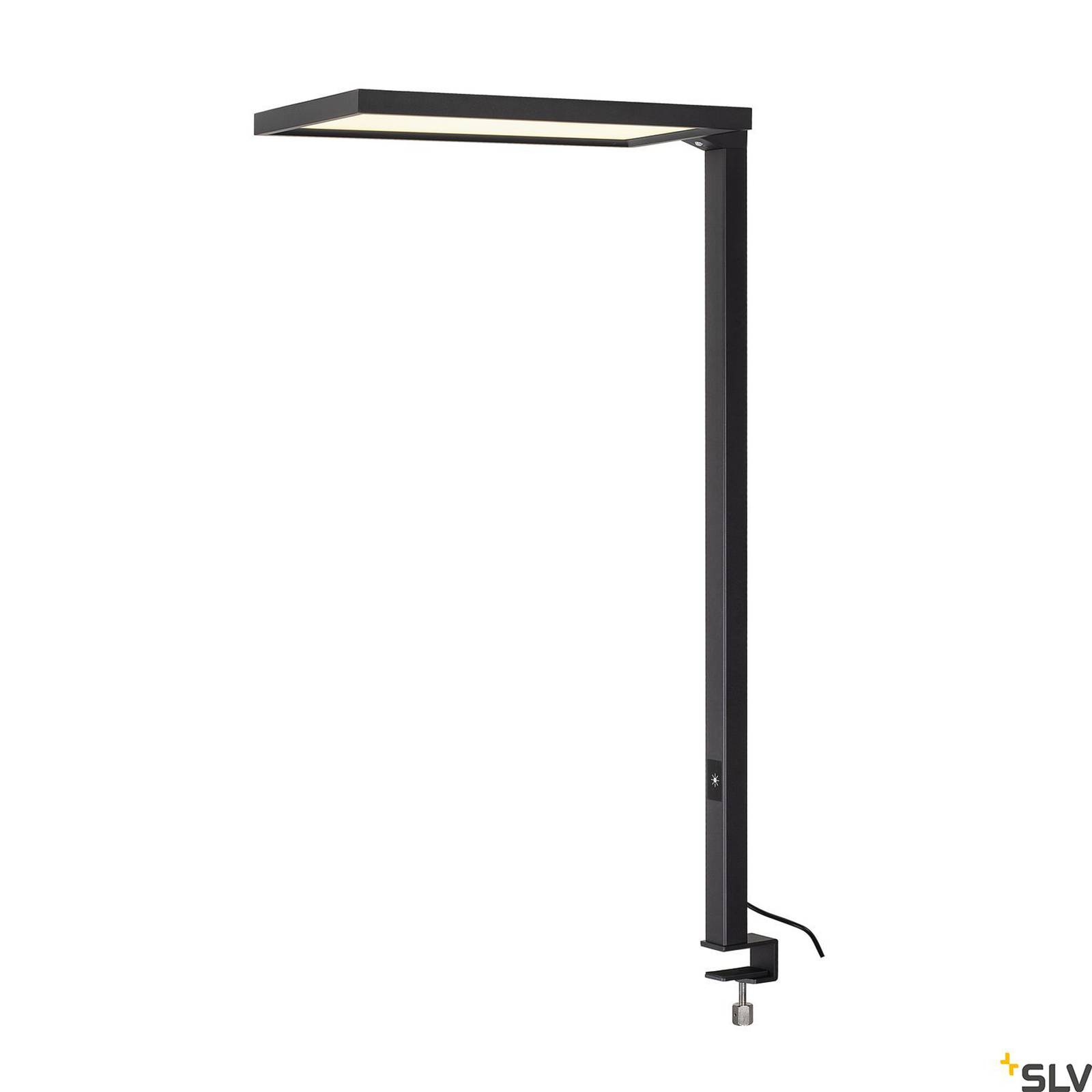 SLV Clip On Light - Workroom / Office - Clip / Plug-in Light - Desk Lamp - dimmable - Modern - Black