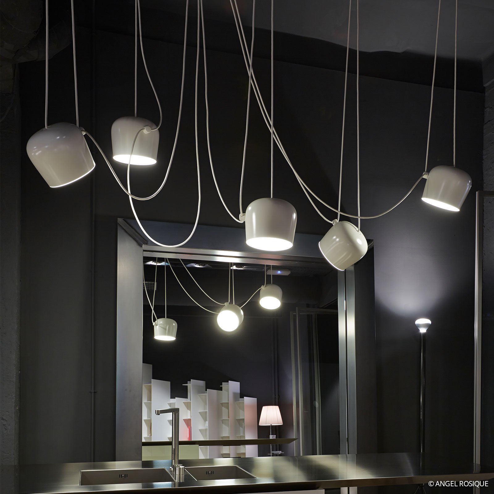 Aim Suspension sans Bouchon Blanc - Flos