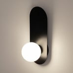 Aplique de pared Maytoni Bao, blanco/negro, altura 31 cm, cristal, G9