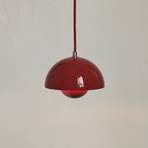 &Tradičné závesné svetlo Kvetináč VP10, Ø 16 cm, vermíľovo červená