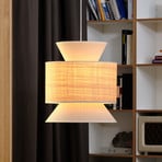 OSRAM viseča svetilka Decor Wrap Cone, bež, rafia, lan, E27