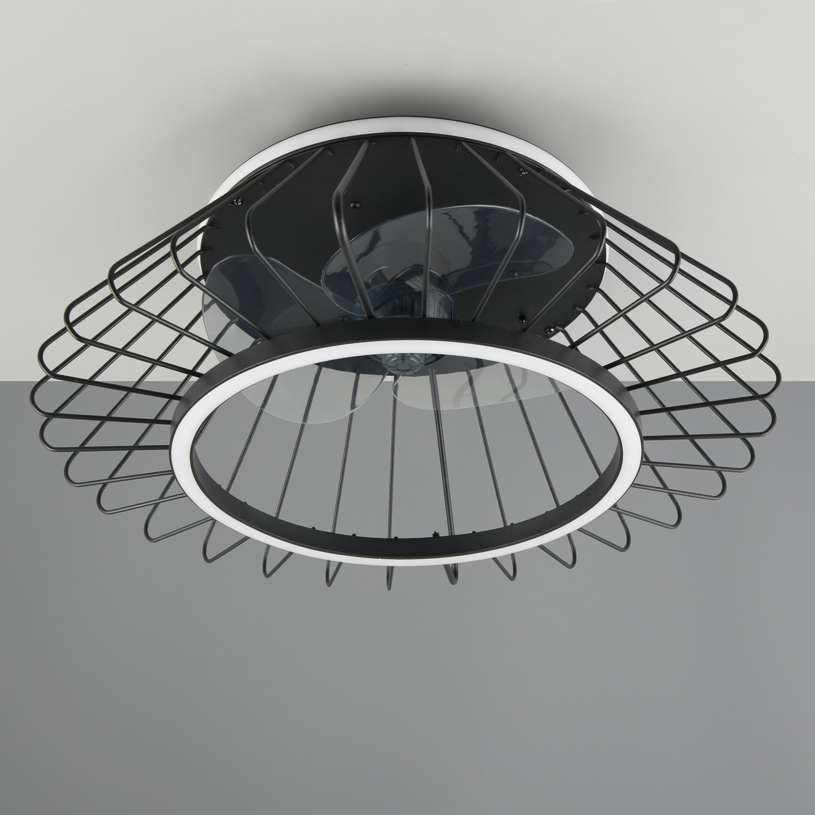 Ventilateur de plafond LED Karlsborg, silencieux, Ø 50 cm, CCT,