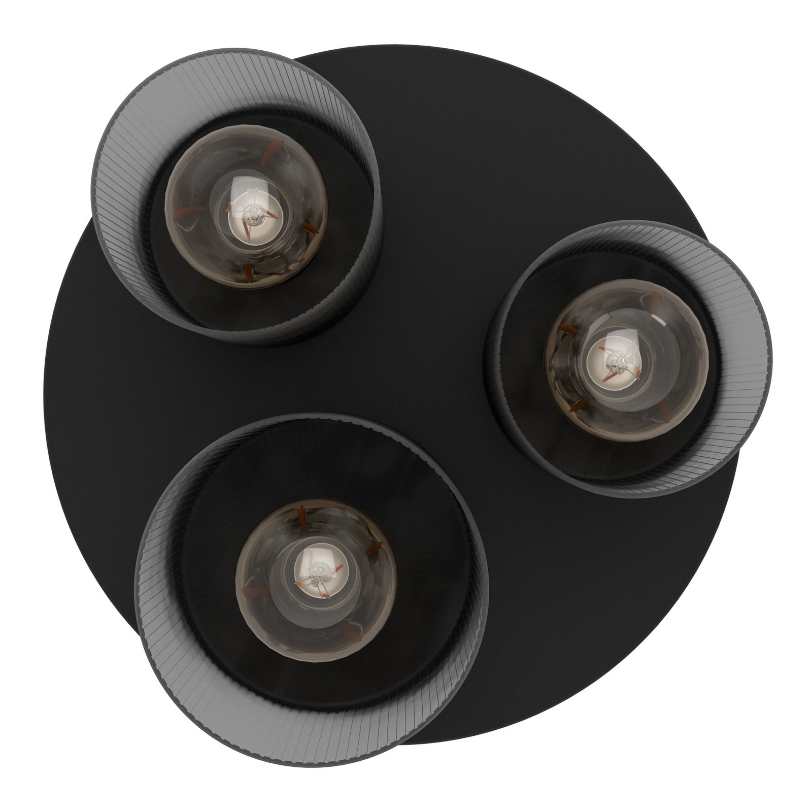 Colomera taklampe, svart/grå, 3 lyskilder.