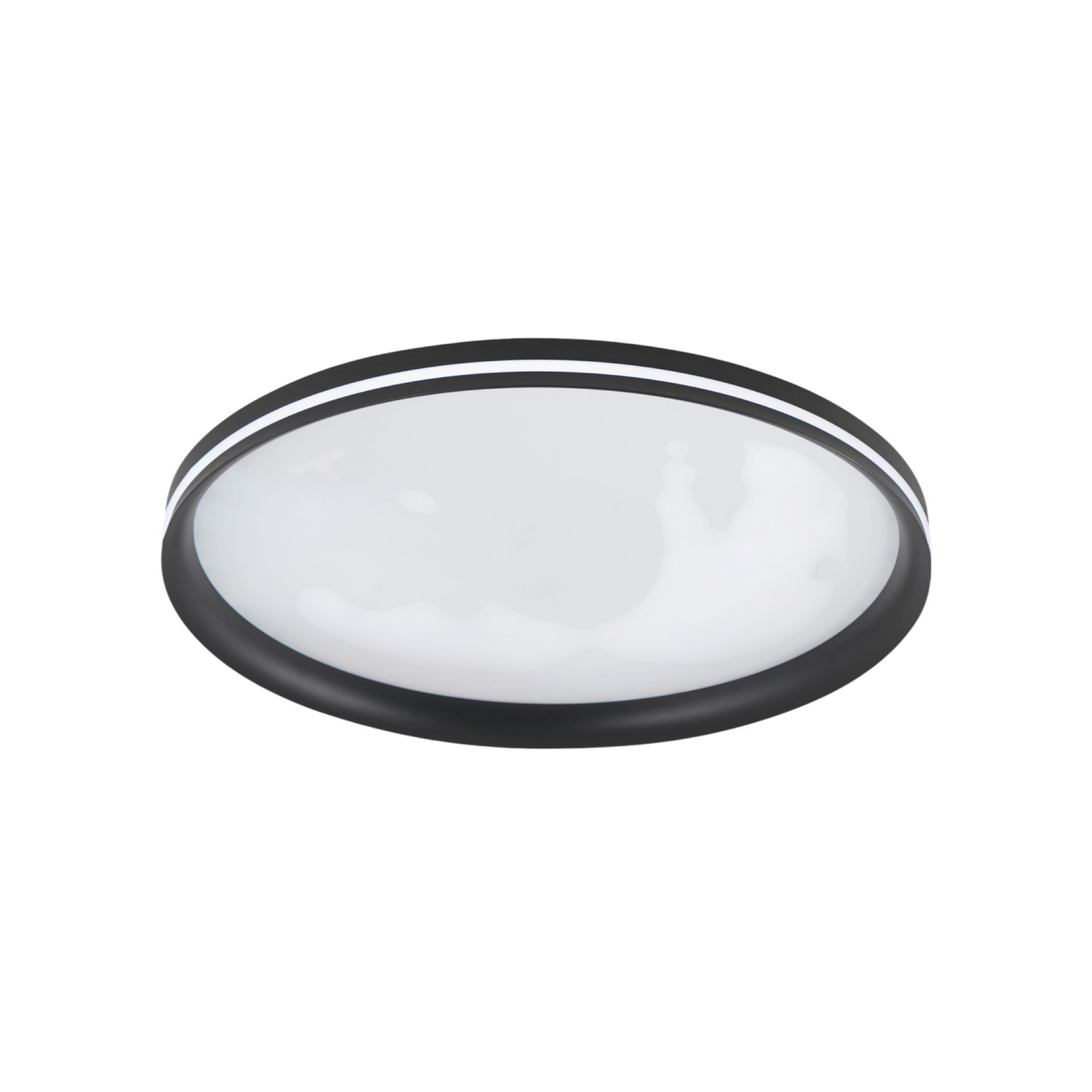 LED stropní svítidlo Isy, černé, Ø 55 cm, kov, CCT, stmívatelné