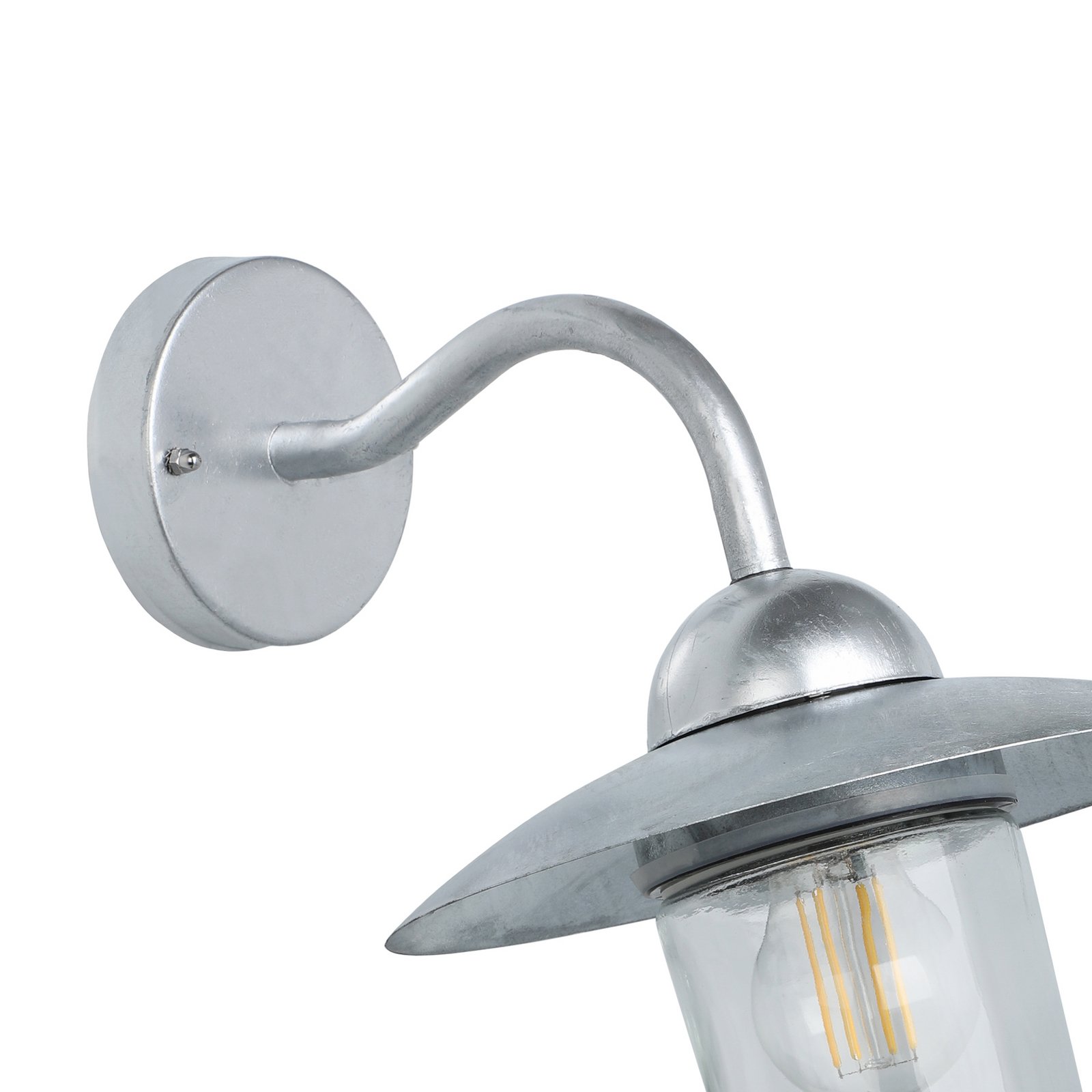 Utomhusvägglampa MILTON, förzinkad