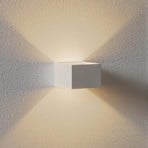 SLV LED lampă de perete Logs In, alb/alb, aluminiu, lățime 10 cm