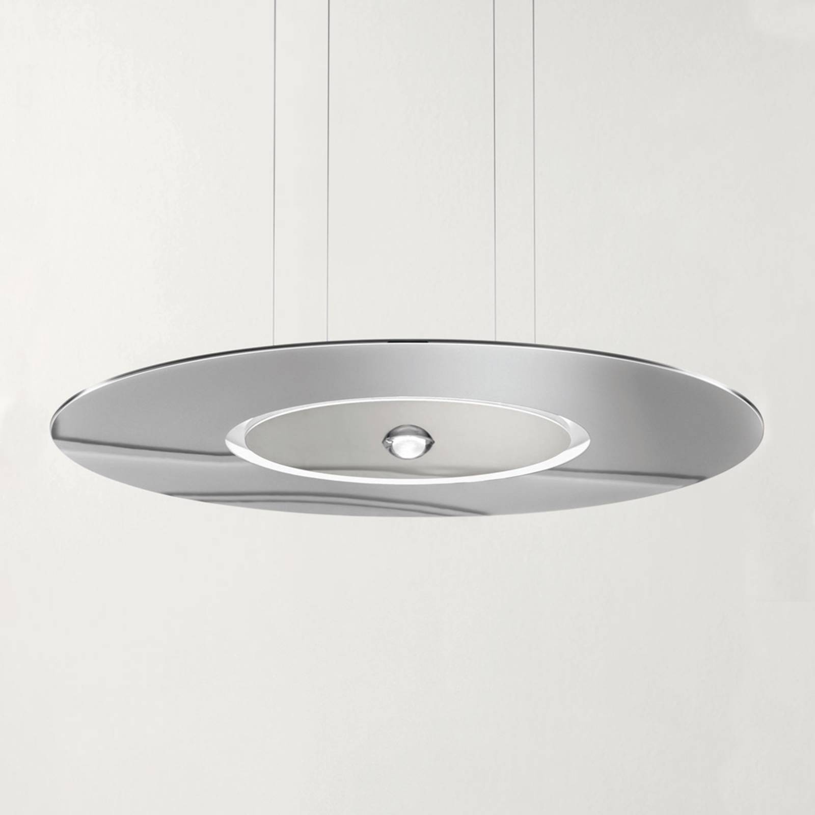 Cini & Nils Cini&Nils Passepartout55 LED hanging light chrome, for Living / Dining Room, stainless steel, metal, energy efficiency: A+