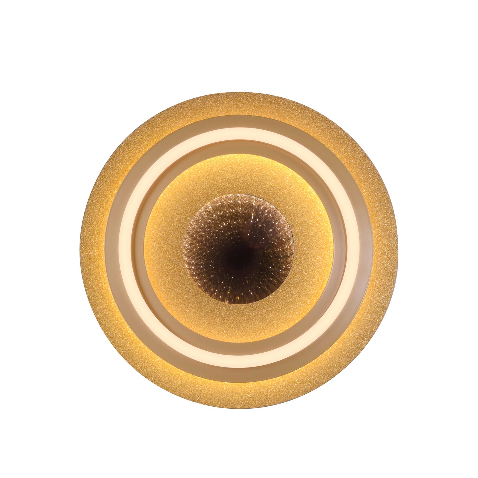 LED-loftlampe Cichio, mat guldfarvet, jern, 3.000 K