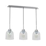 Fill hanging light, clear/chrome, 3-bulb, linear