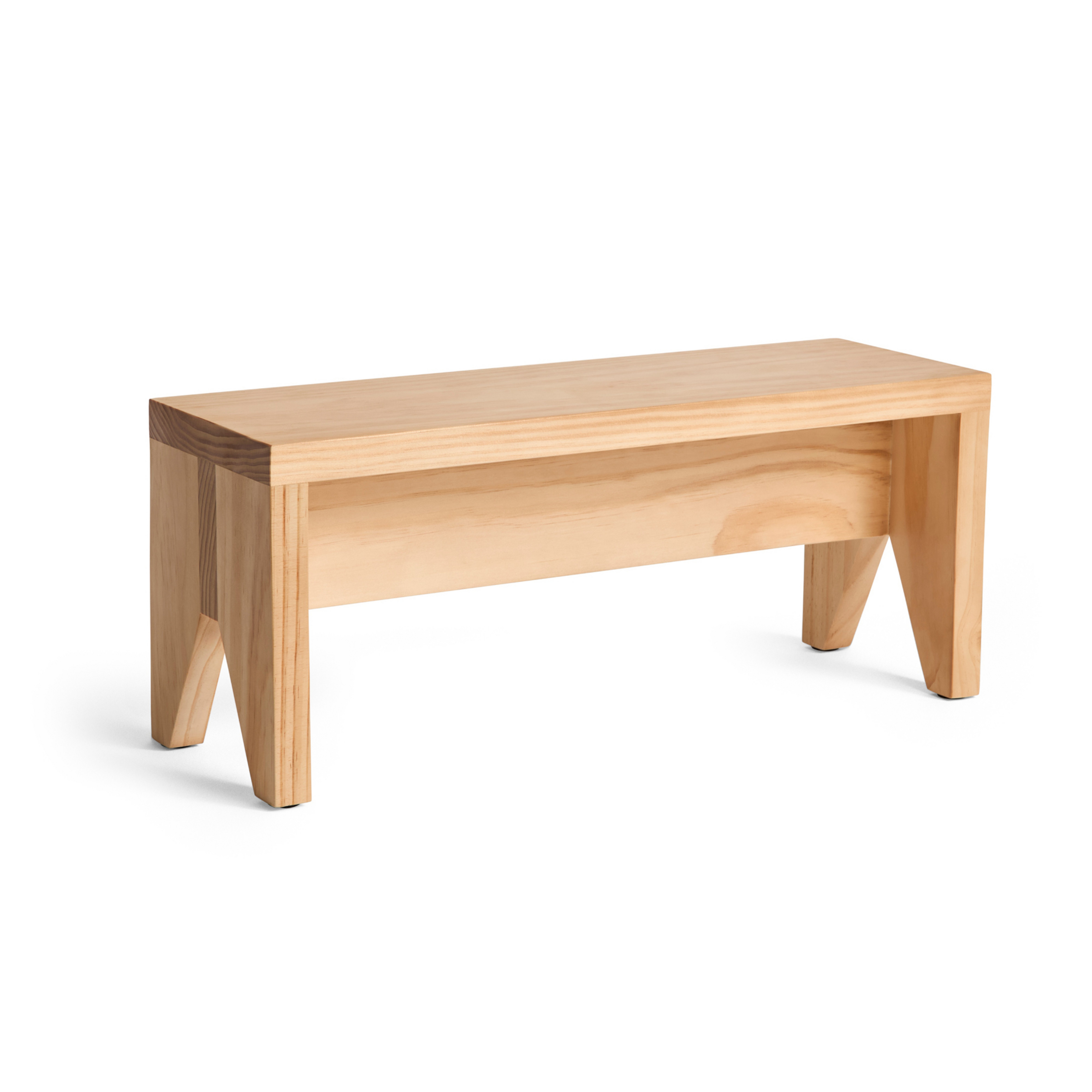 Sgabello Manolito, legno di pino naturale, 60 x 20 x 25 cm - HAY