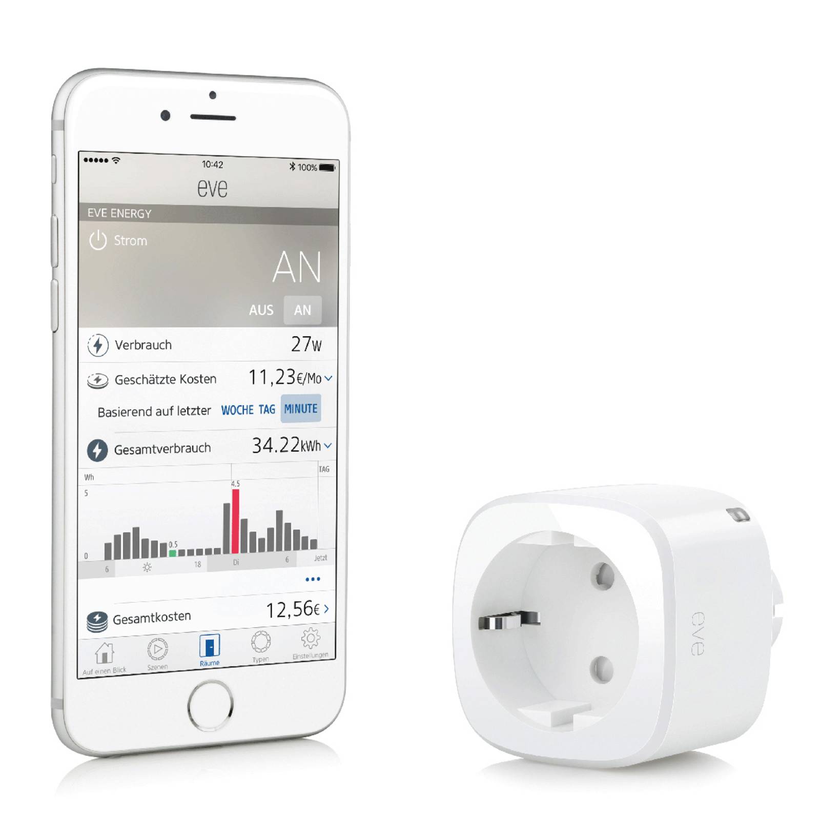 Image of Eve Energy Smart Home prise UE, Thread, Matter 4260195392328
