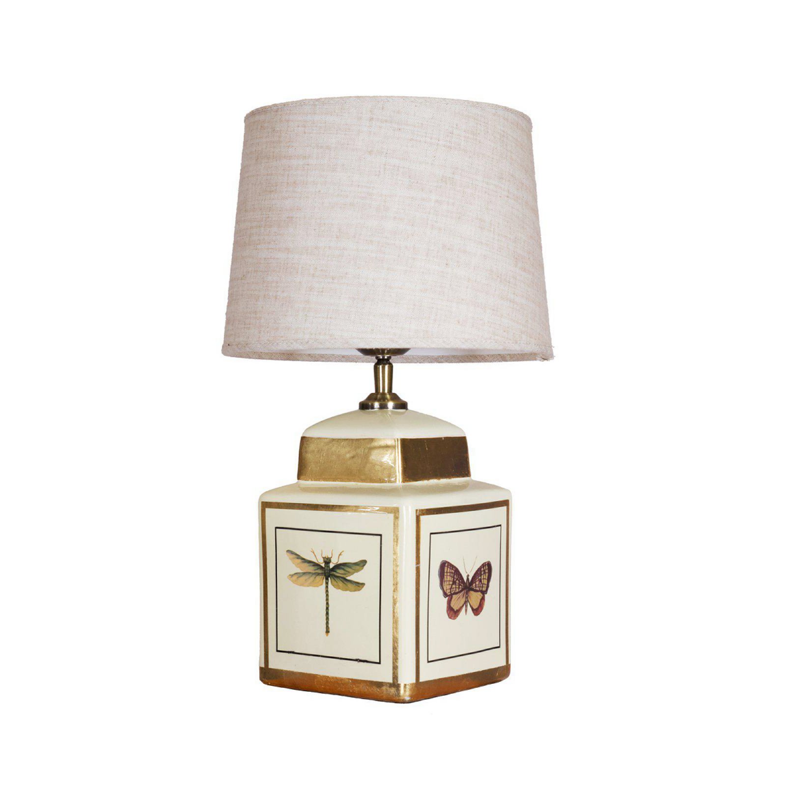 PR Home Tischleuchte Lucca, sand, Höhe 45 cm, Keramik