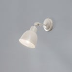 Emoti wall light, beige, 1-bulb, steel, Ø 10 cm