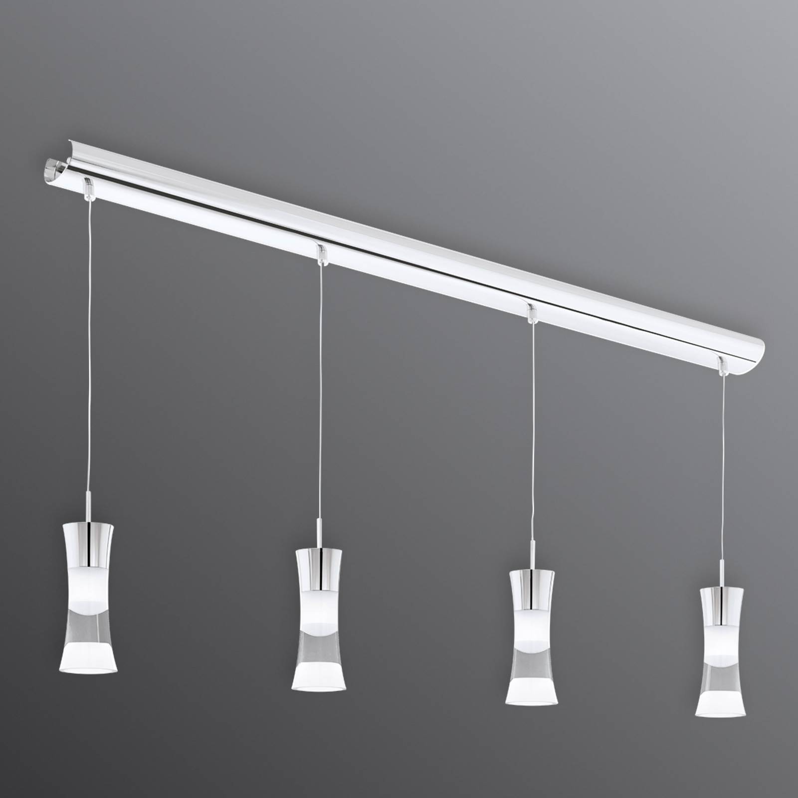 4 lichtbronnen LED hanglamp Pancento uit staal