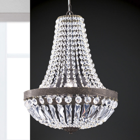Suspension Andara, chaînes de cristaux, Ø 40 cm
