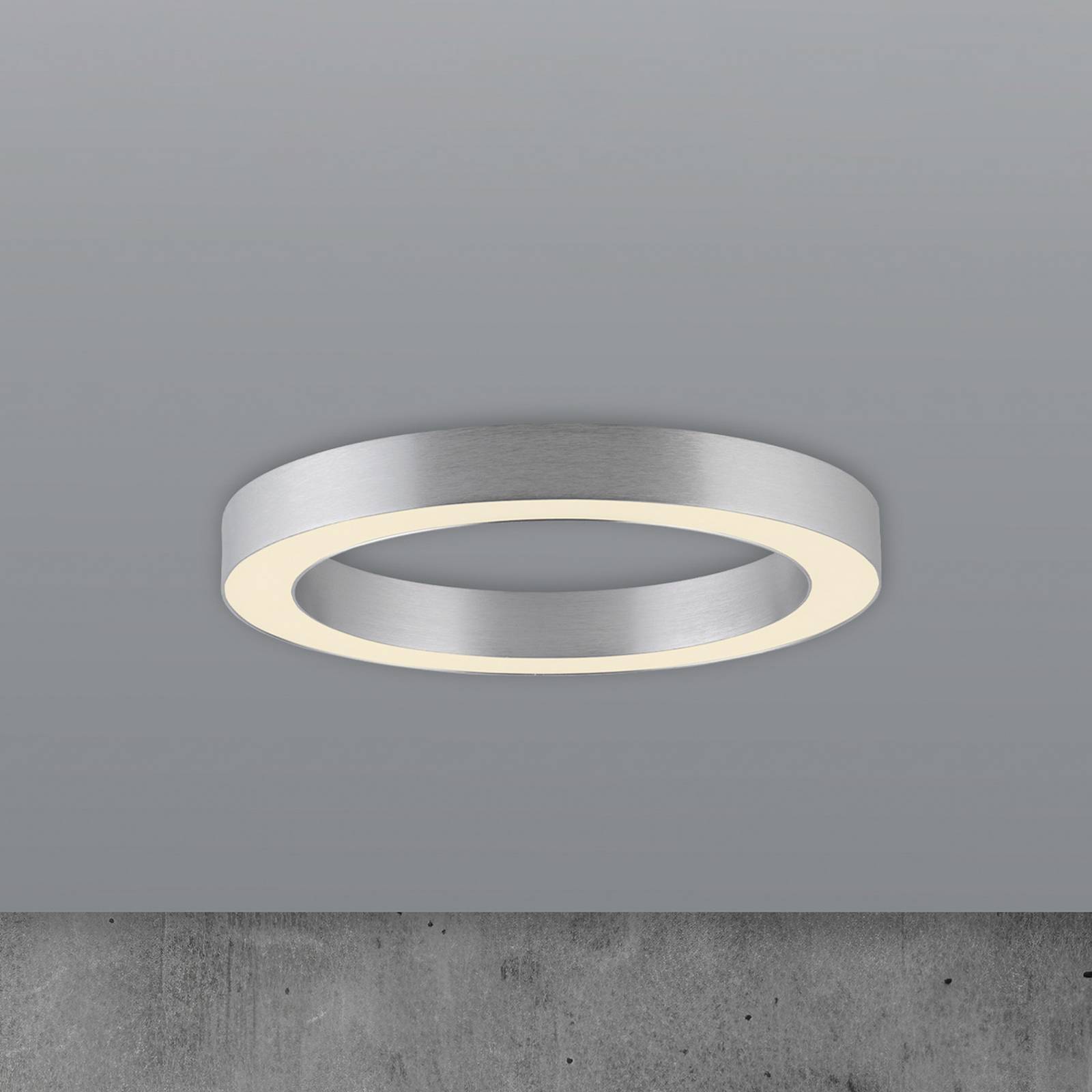 Lampa sufitowa LED PURE Lines, Ø 35 cm, kolor srebrny, CCT