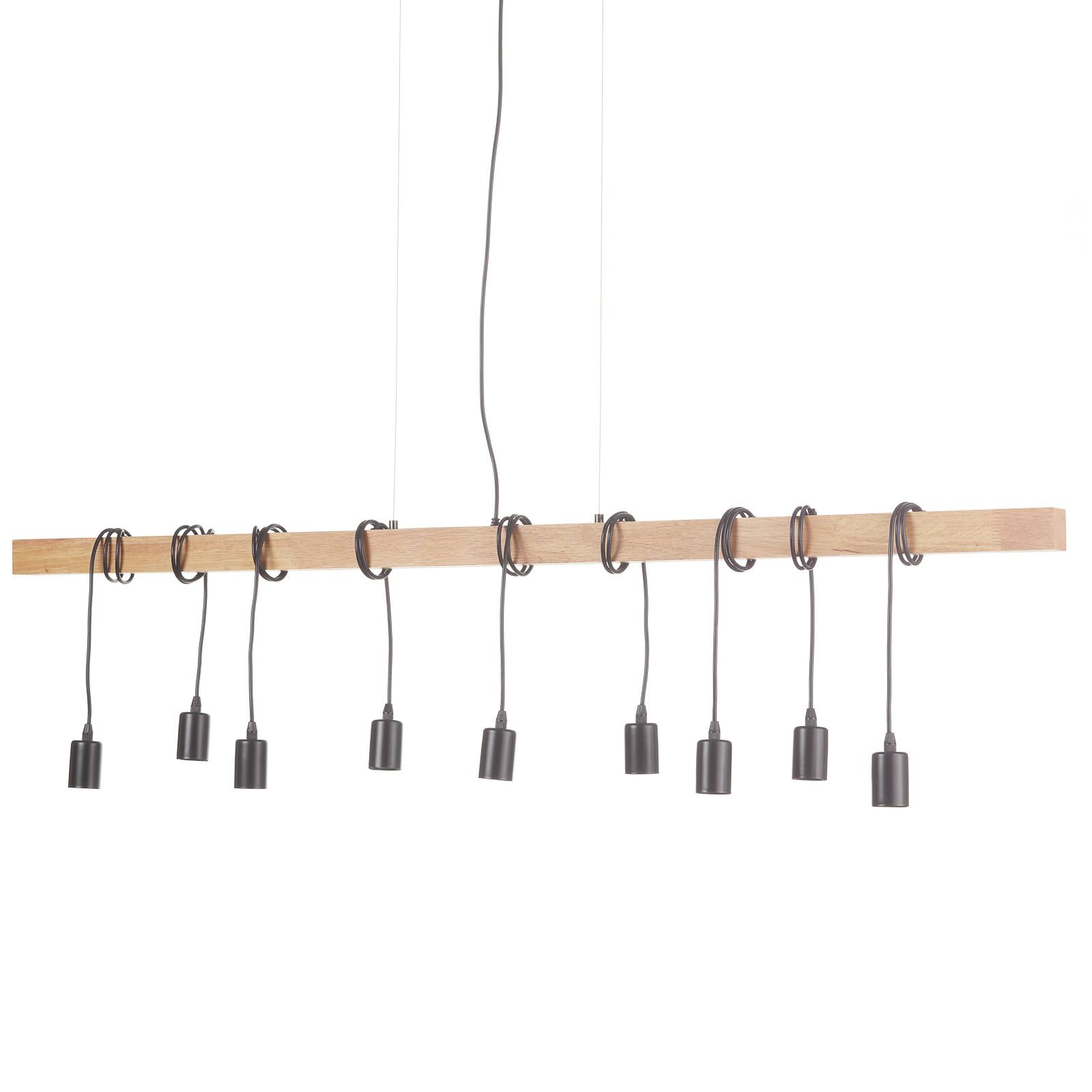 Suspension Townshend avec bois, à 9 lampes