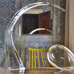 Kartell lámpara de mesa LED Taj, transparente, 62 cm, plástico