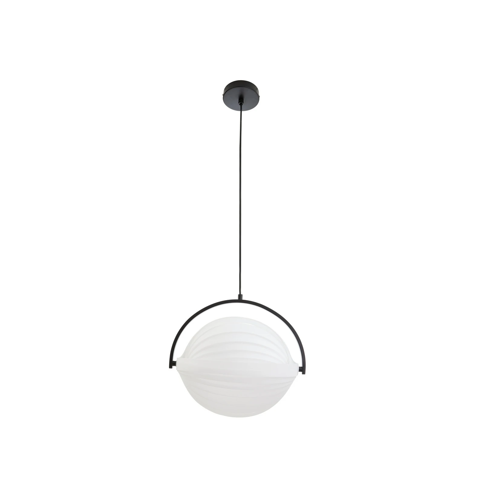 Lucande hänglampa Helva, vit, 1 lampa, Ø40cm, vridbar