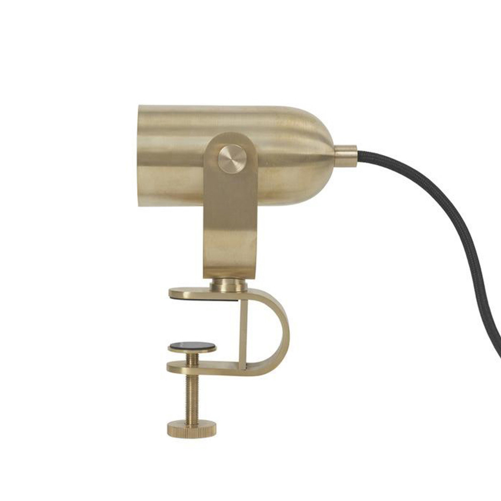 ferm LIVING Ruuvi clip-on light, brass, Ø 6 cm, plug
