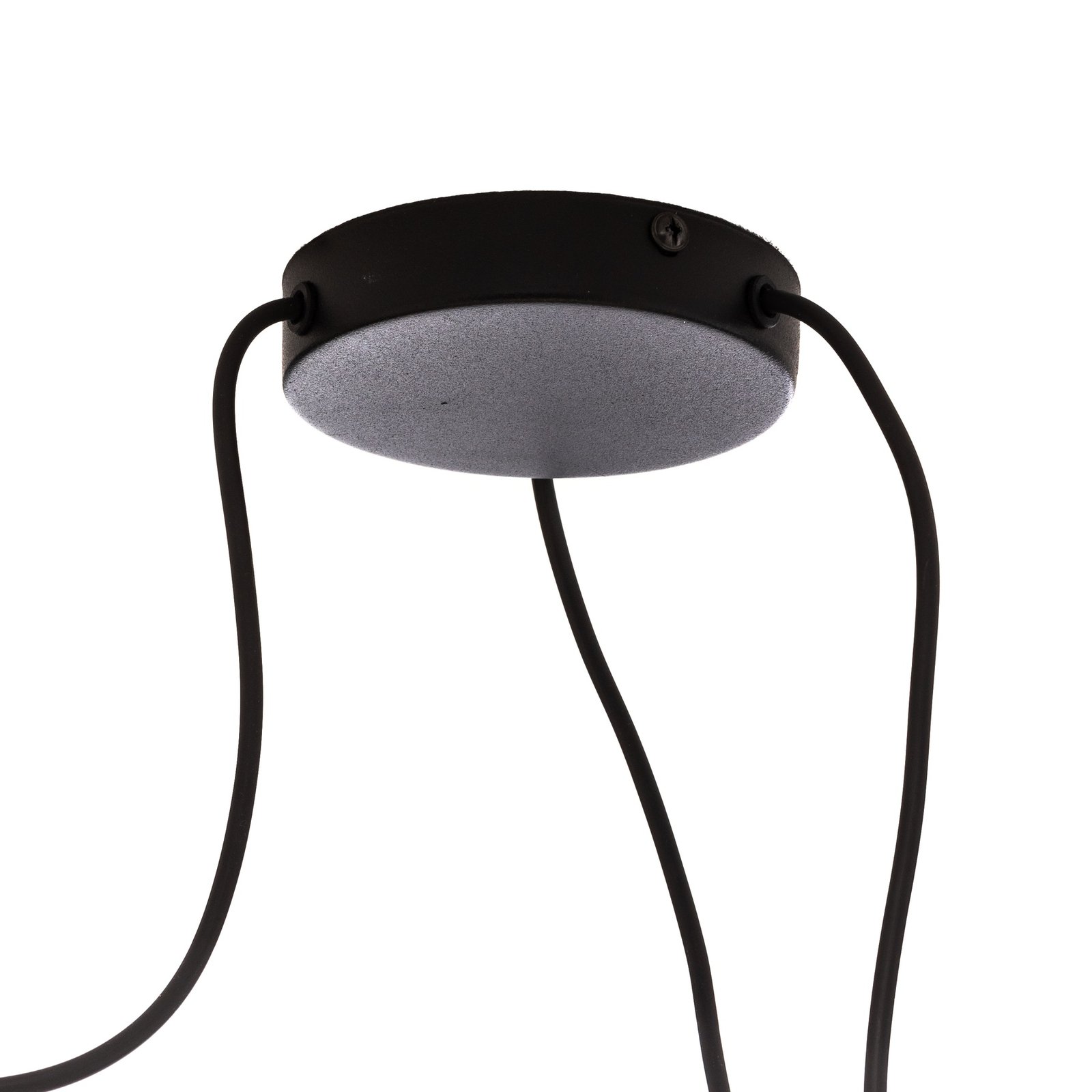 Lámpara colgante CONO 3 luces pantallas descentralizadas 32 cm negro