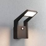 Paulmann LED vonkajšie nástenné svietidlo Juntea, hliník, antracit, senzor