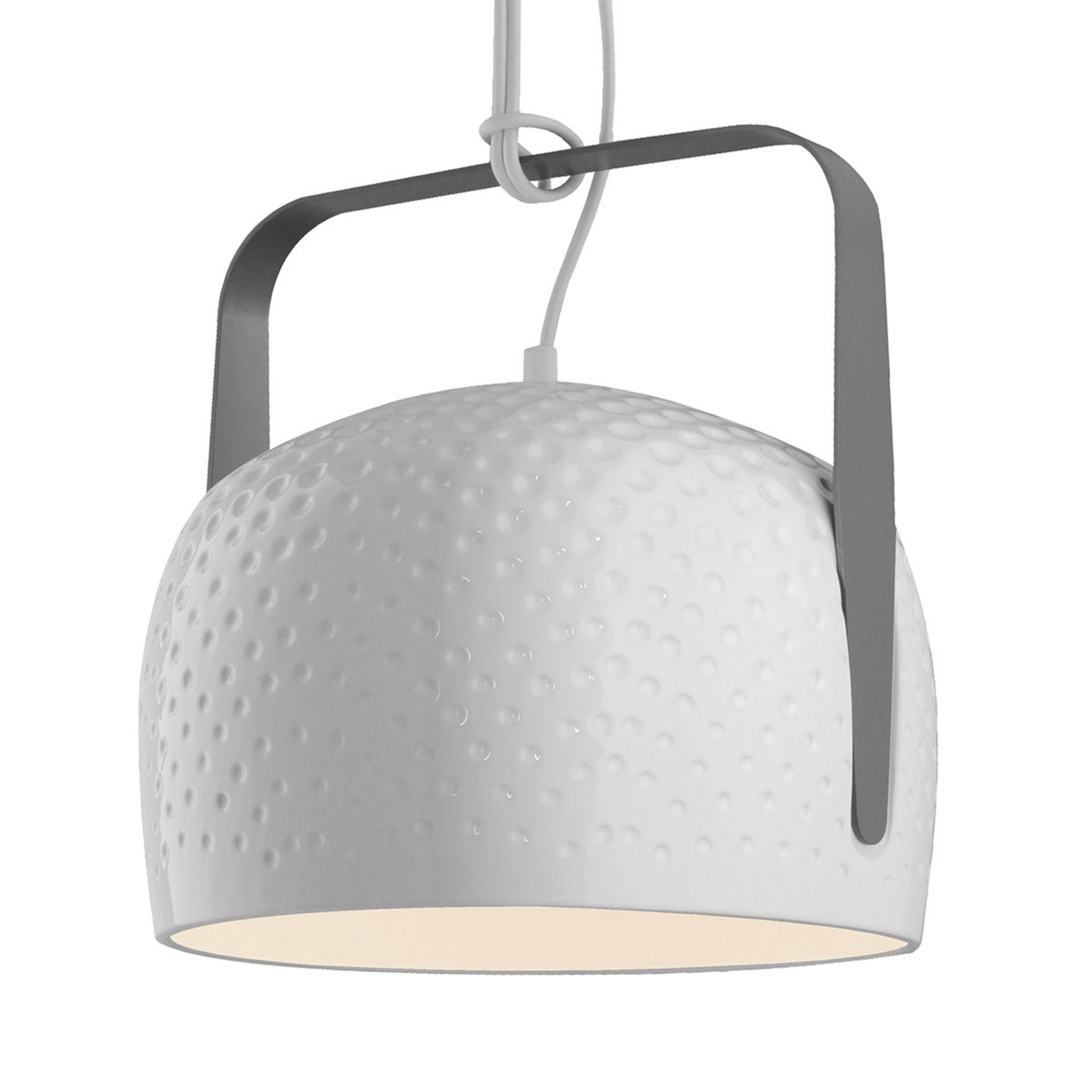 Karman Bag - hvid hængelampe Ø 32 cm struktureret