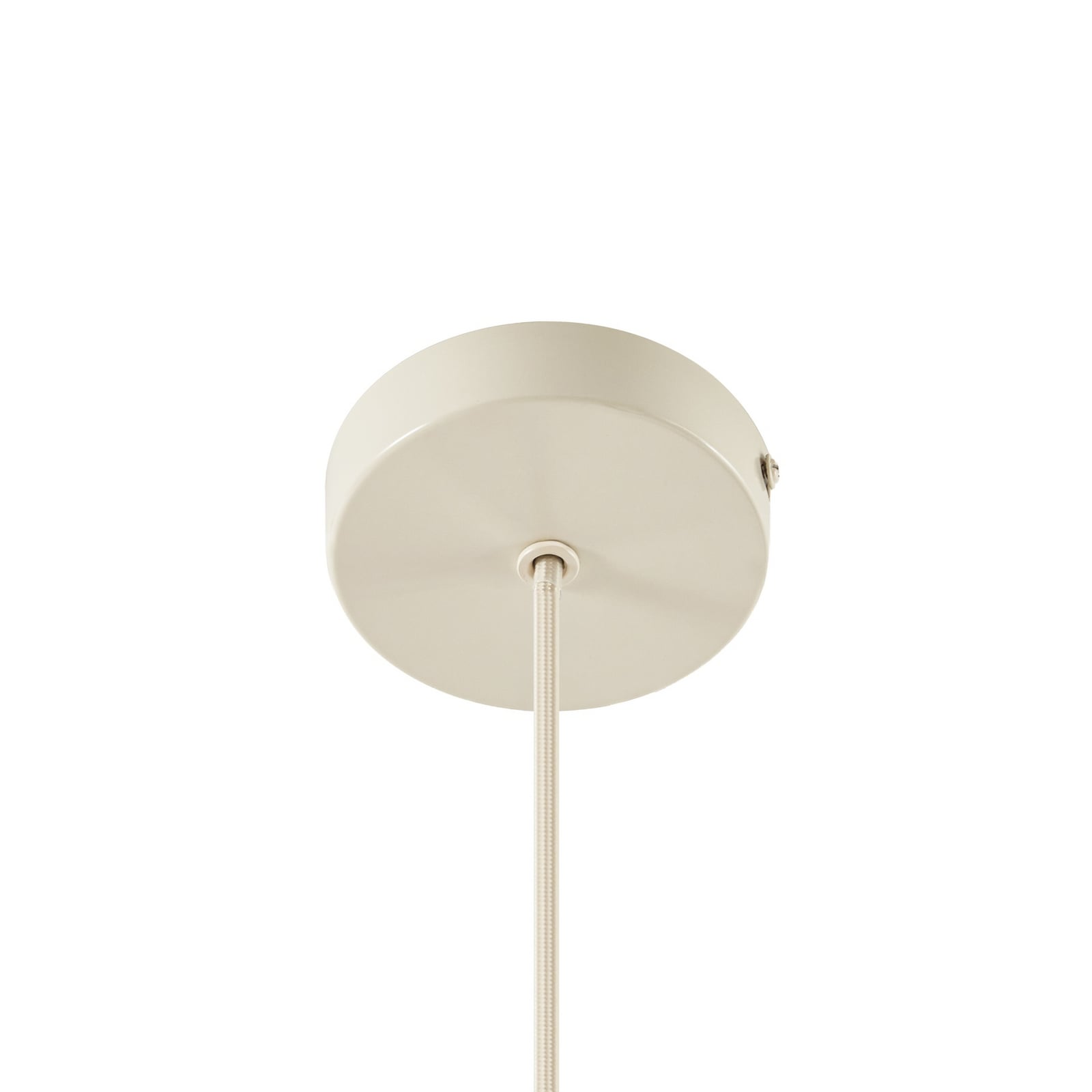 Lampă suspendată Lindby „Autumn”, bej, Ø 40 cm, pânză, formă de bilă Lampă suspendată Lindby „Autumn”, bej, Ø 40 cm, pânză, formă de bilă