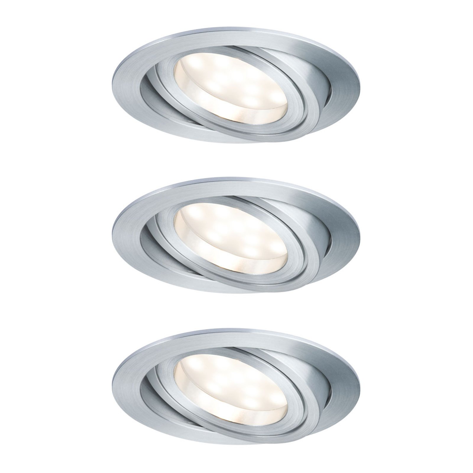 Paulmann Coin LED spot 3 x 7 W dimmable/pivotable aluminium, for Hallway, aluminium, 7 W, energy efficiency: A