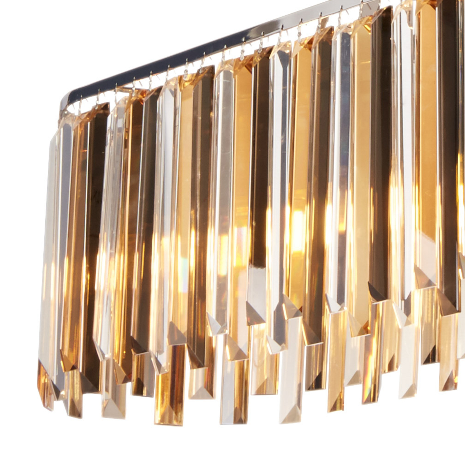 Hanglamp Clarissa met kristallen prisma's, 100 cm