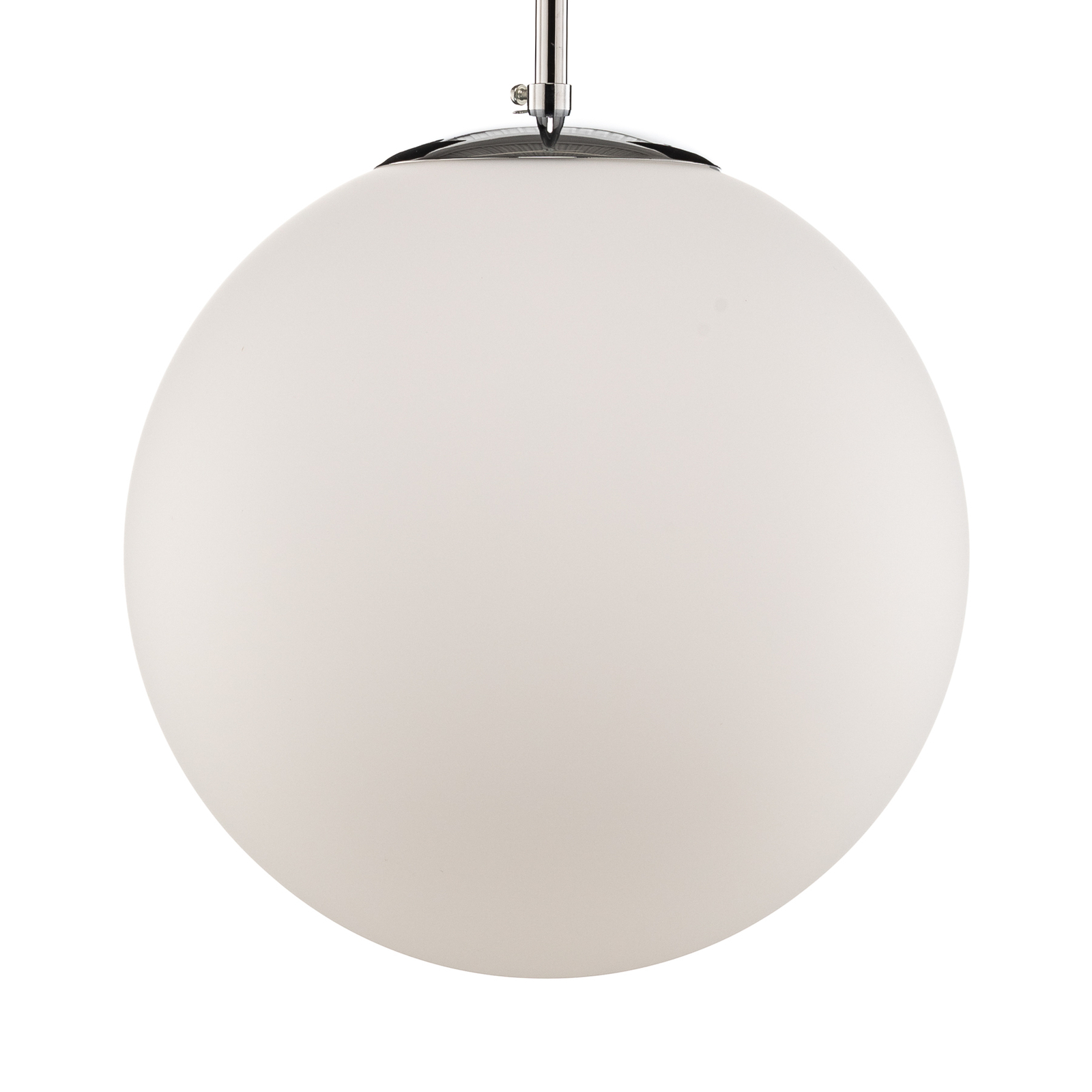 Bosso pendant light, one-bulb, white/chrome 30 cm