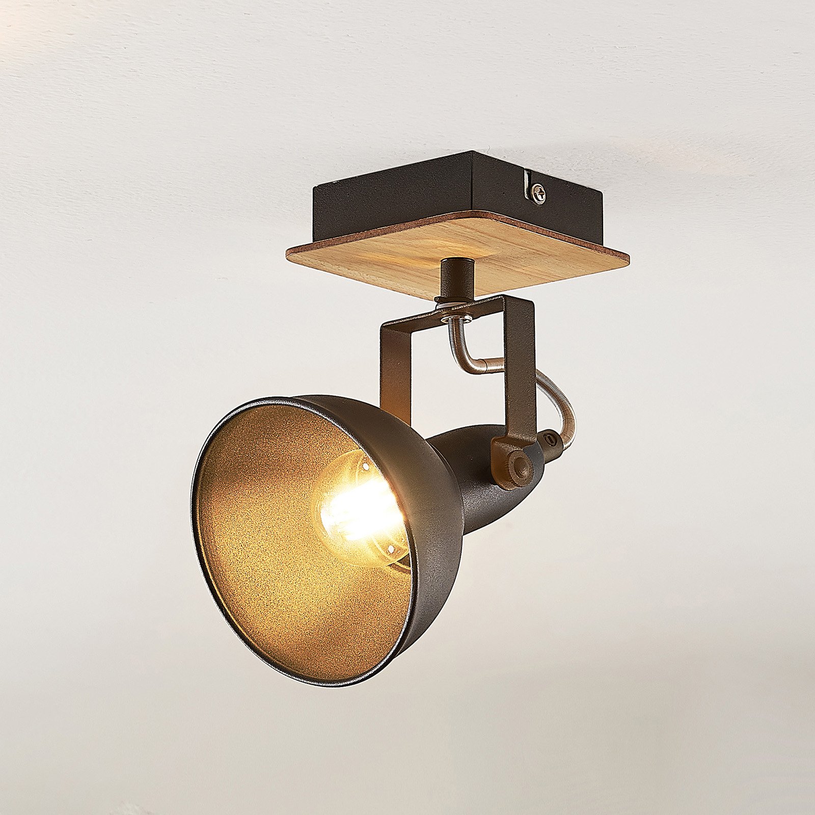 Aylis Applique Murale Black/Wood - Lindby