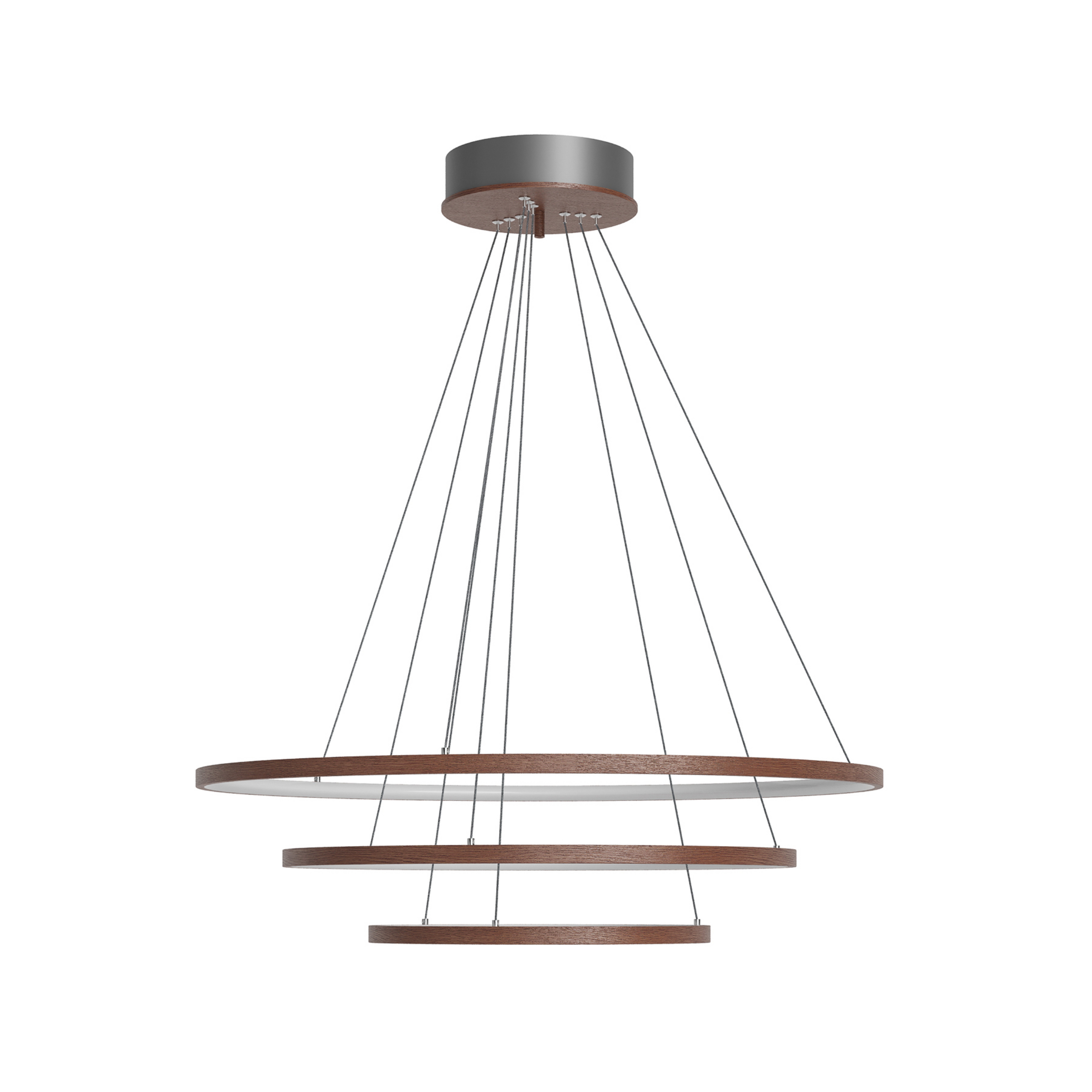 Lampa wisząca LED Trione, kolor naturalny, średnica 80 cm, drewno – By Rydéns