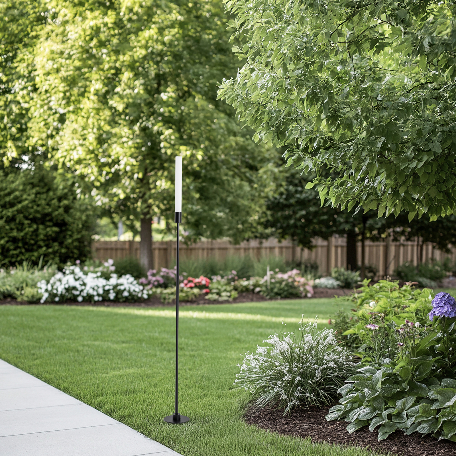 LED sokkellamp Zola, zwart, aluminium, hoogte 100 cm