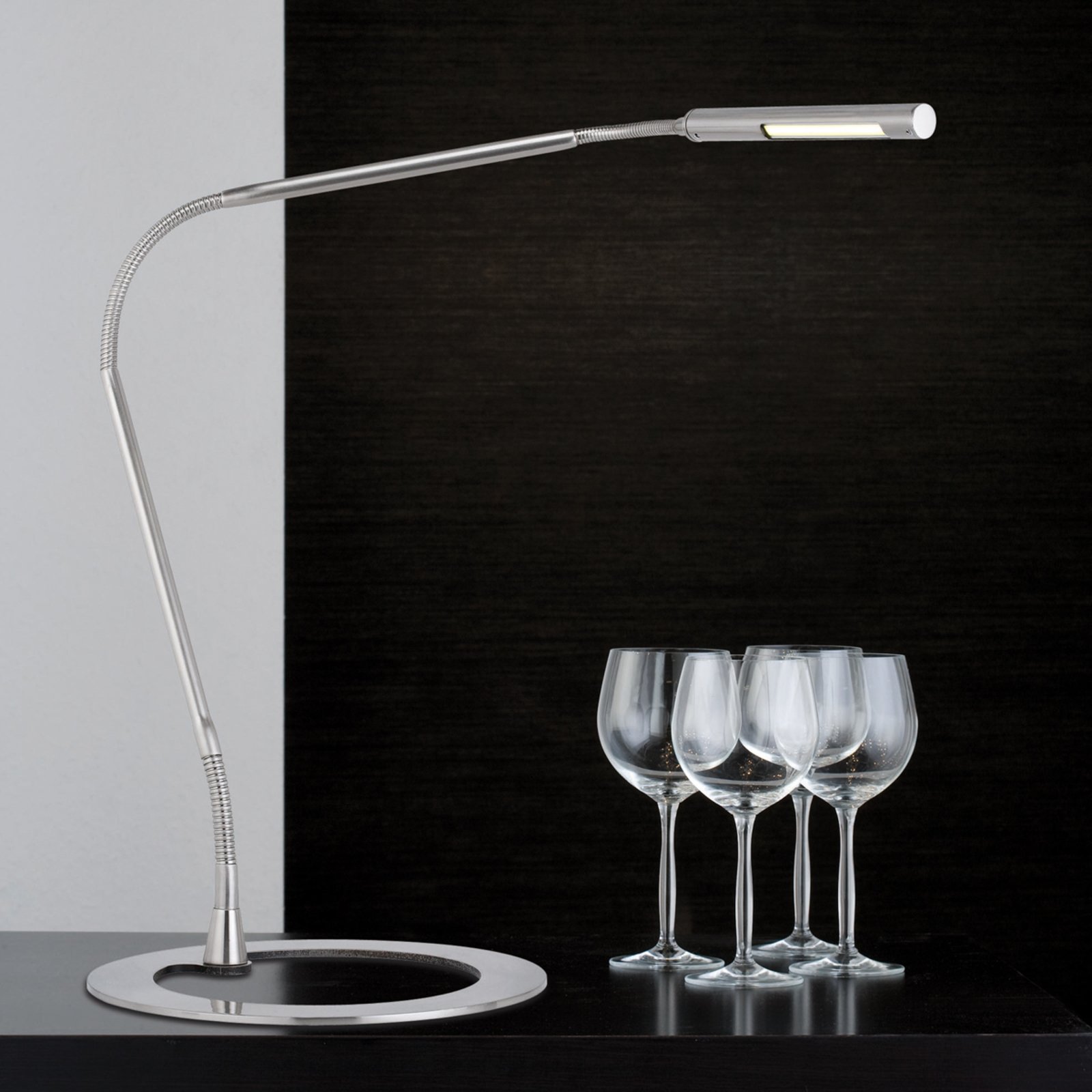 Plaza Stolová Lampa Brushed Iron - Paulmann